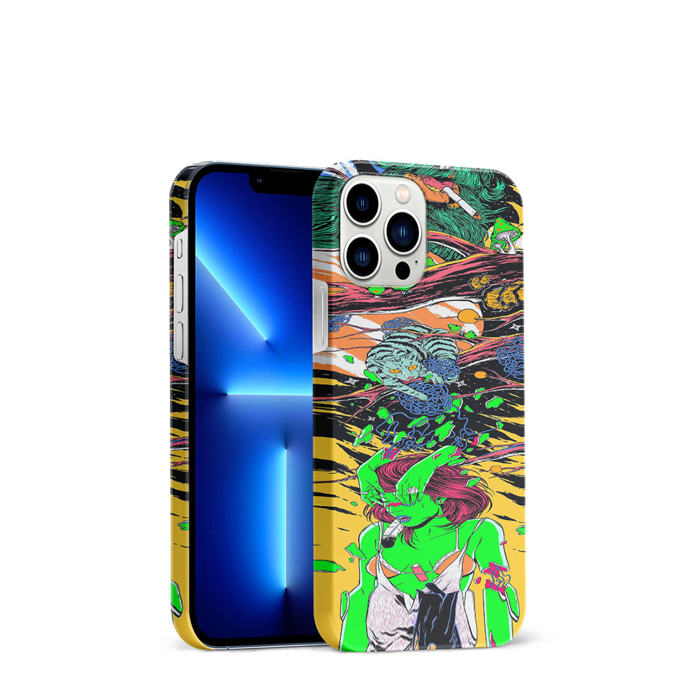 Buy Green Girl Art Hard Back Mobile Phone Case Cover For Realme C35 Online