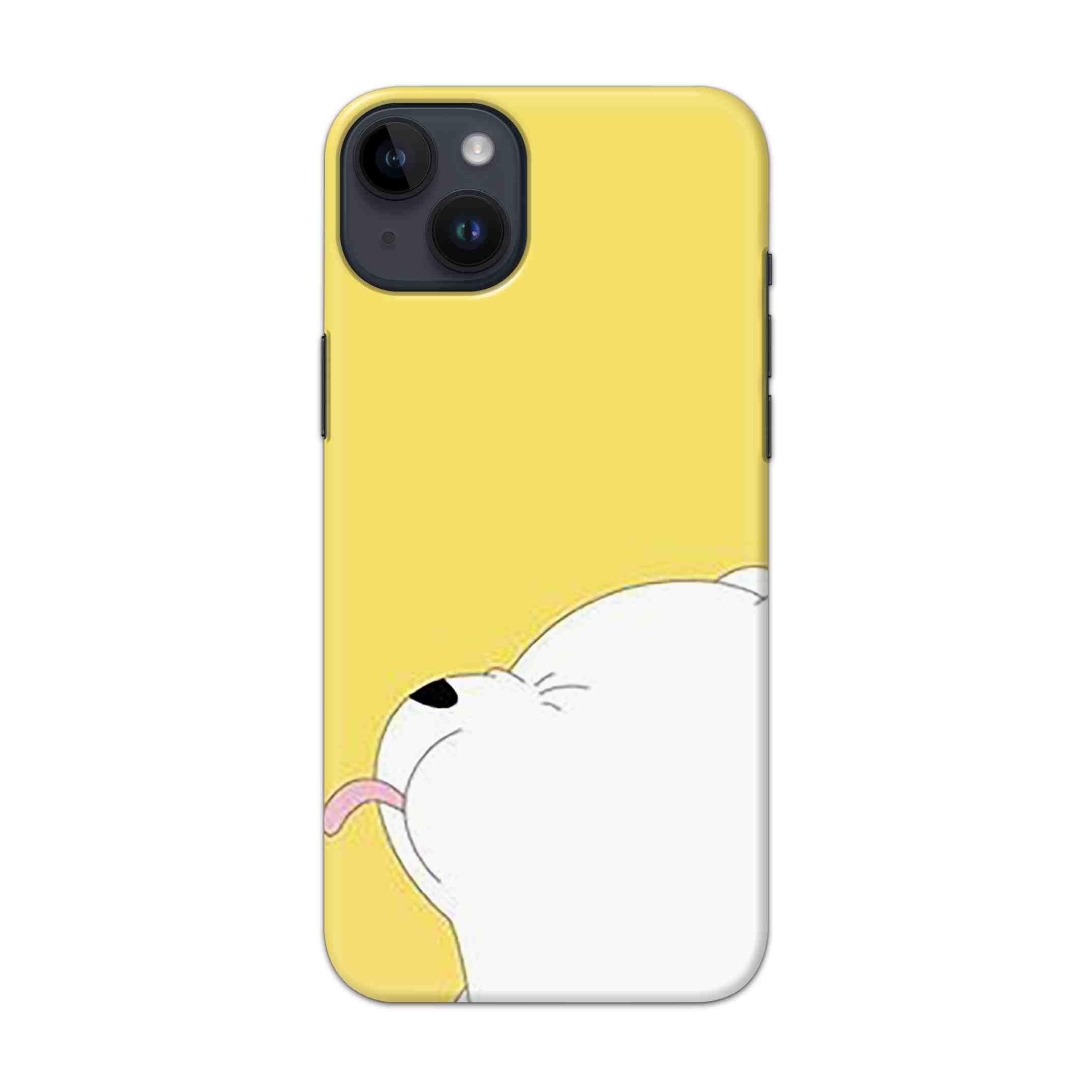 Buy White Bear In Yellow Hard Back Mobile Phone Case Cover For iPhone 14 Online