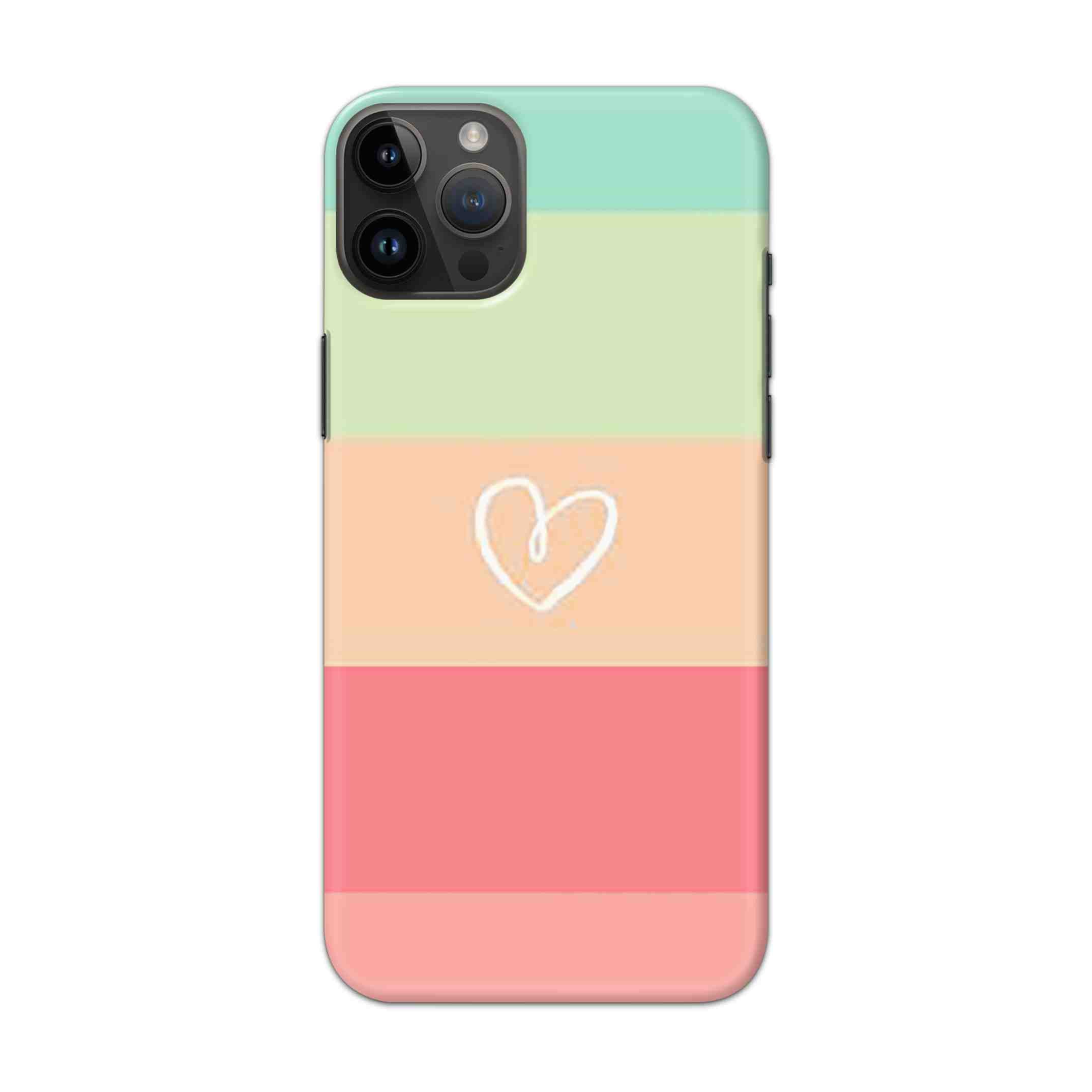 Buy Rainbow Heart Hard Back Mobile Phone Case Cover For iPhone 14 Pro Online