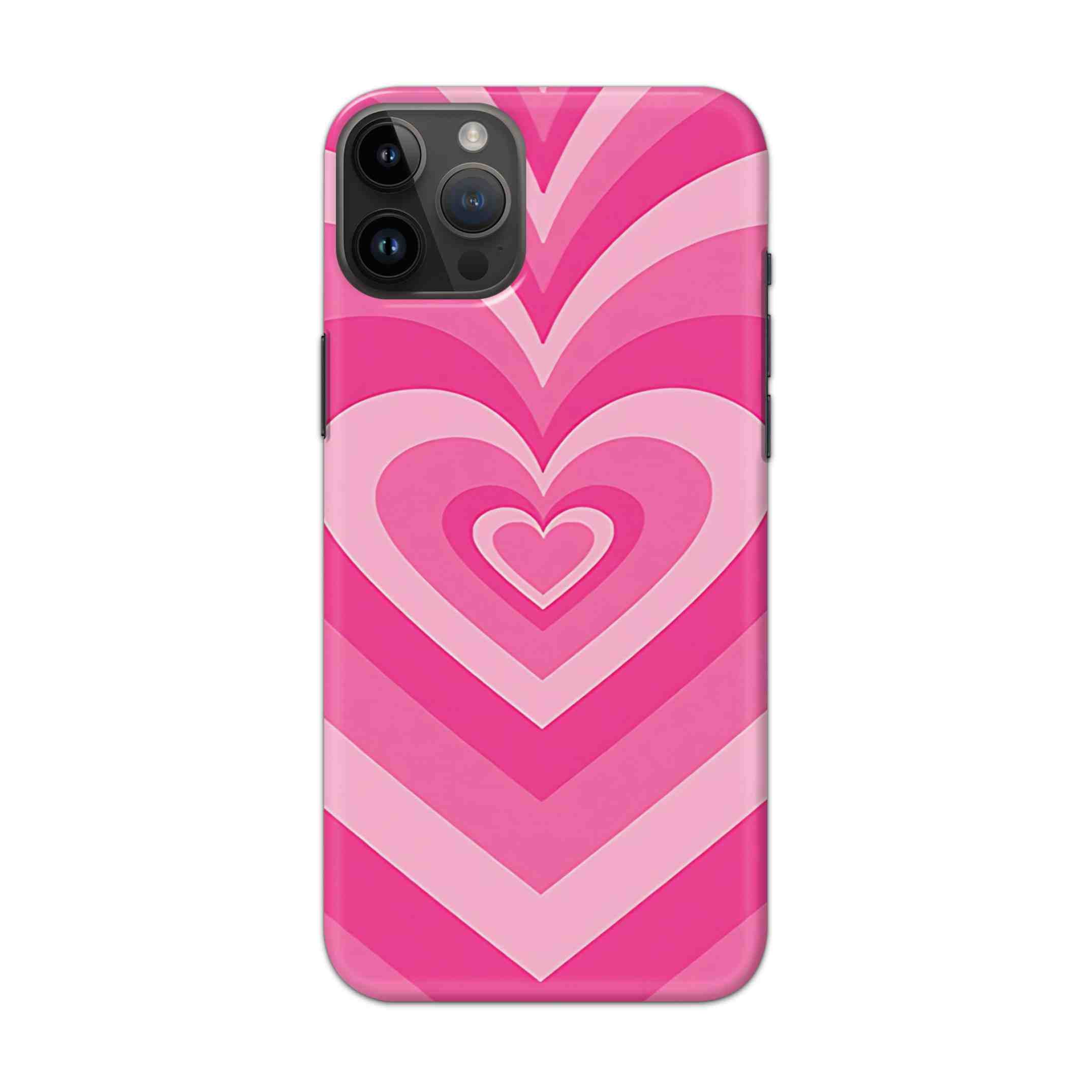 Buy Pink Heart Hard Back Mobile Phone Case Cover For iPhone 14 Pro Online