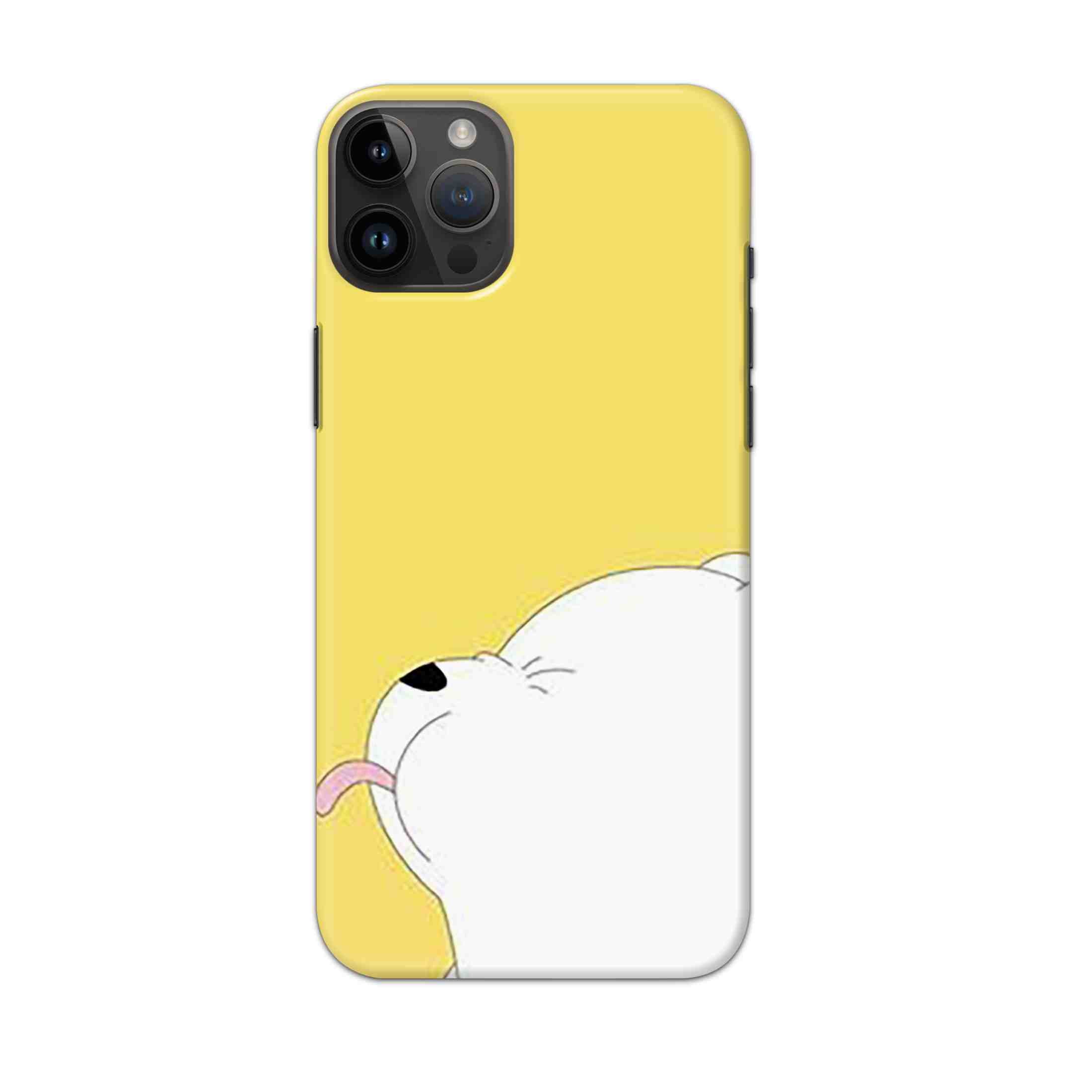 Buy White Bear In Yellow Hard Back Mobile Phone Case Cover For iPhone 14 Pro Online