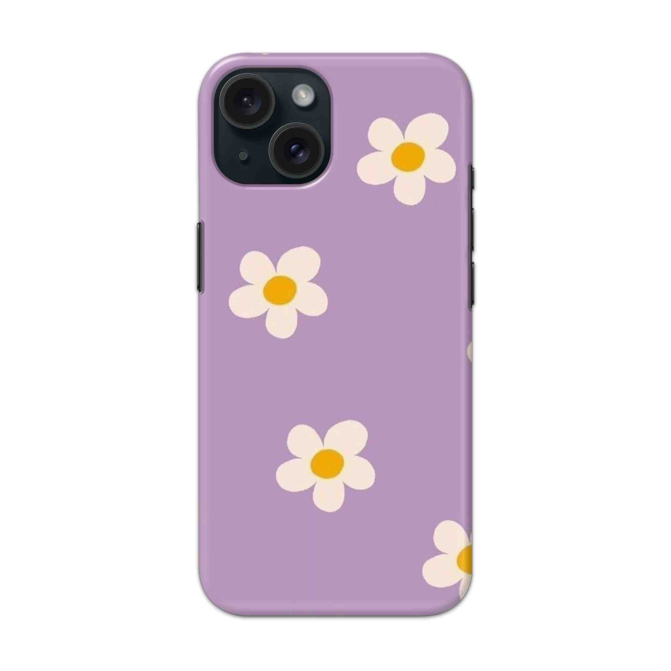 Buy Purple Flower Hard Back Mobile Phone Case Cover For Apple iPhone 15 Online