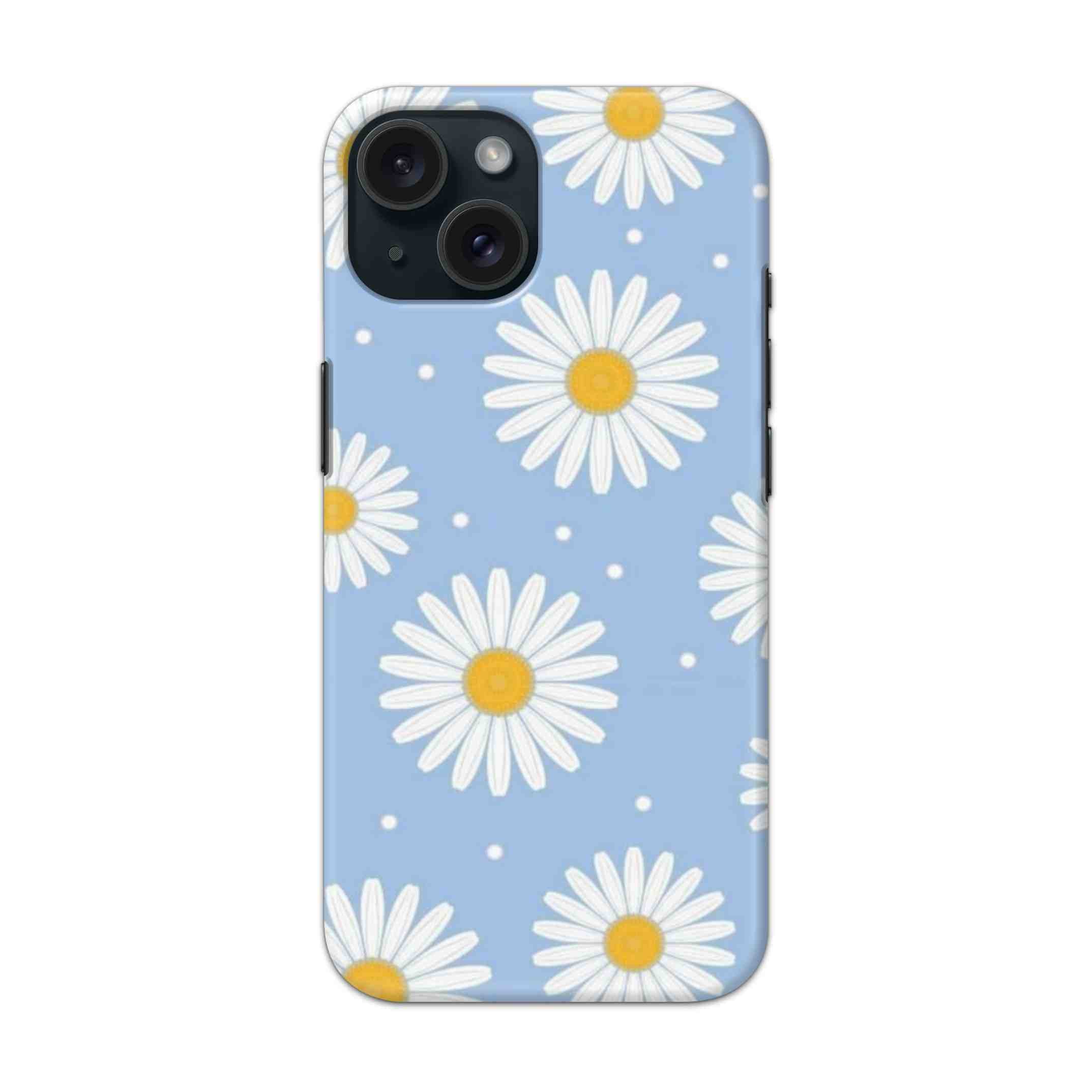 Buy White Sunflower Hard Back Mobile Phone Case Cover For Apple iPhone 15 Online