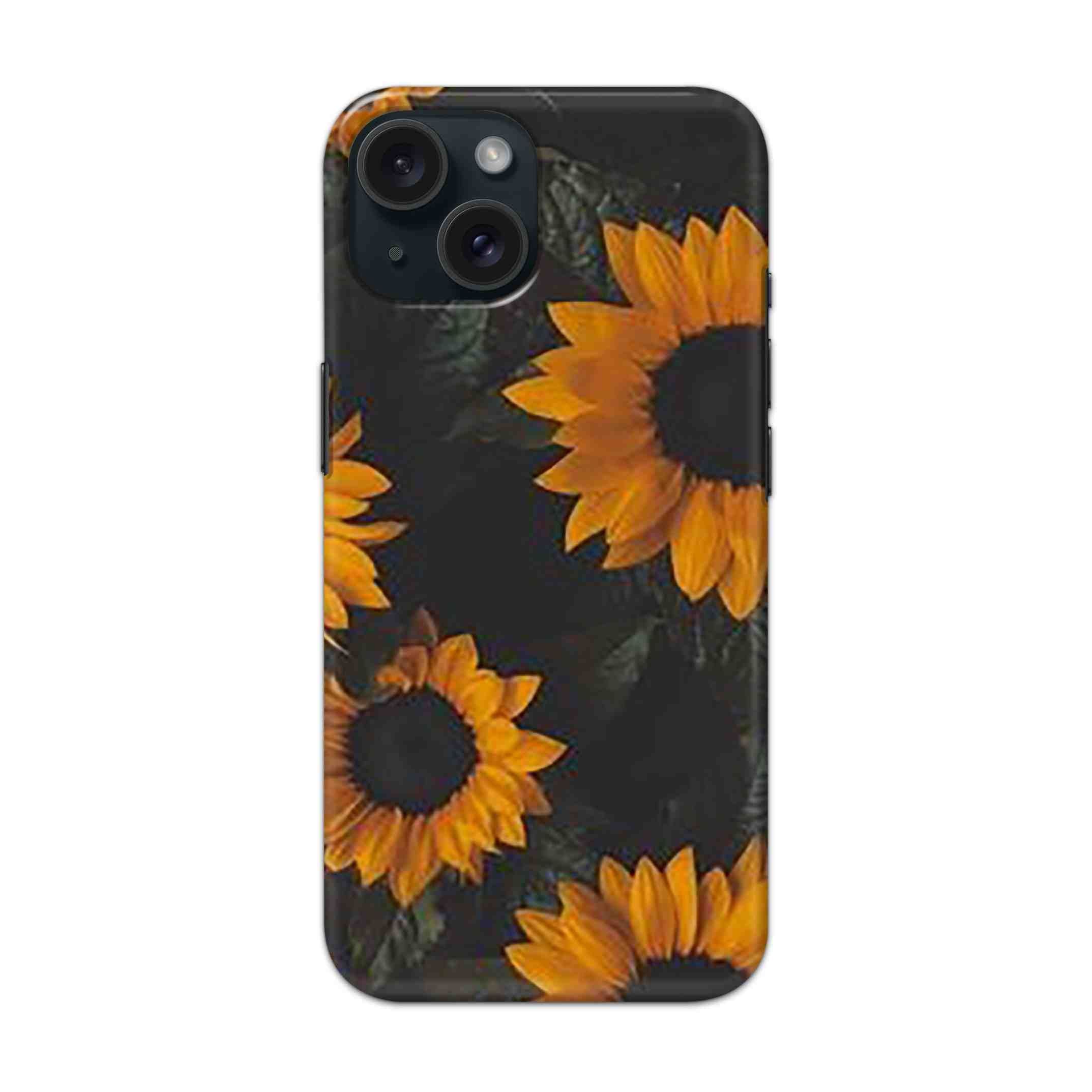 Buy Yellow Sunflower Hard Back Mobile Phone Case Cover For Apple iPhone 15 Online