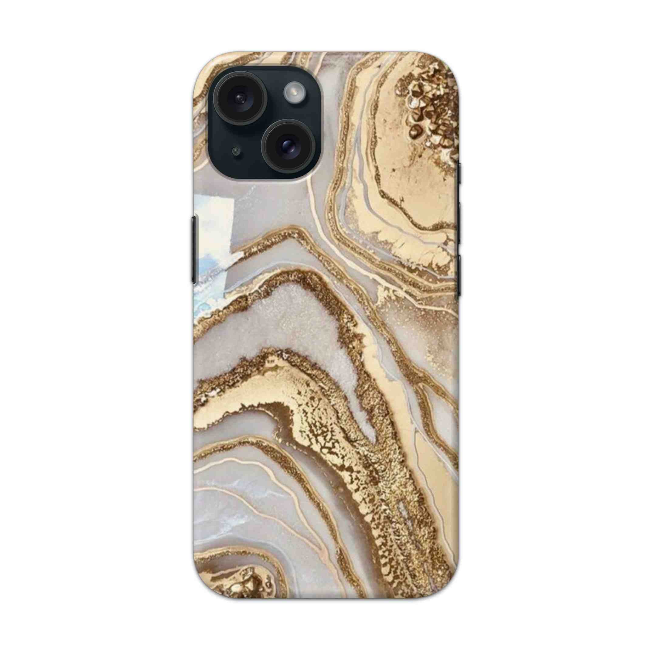 Buy Golden Texture Hard Back Mobile Phone Case Cover For Apple iPhone 15 Online