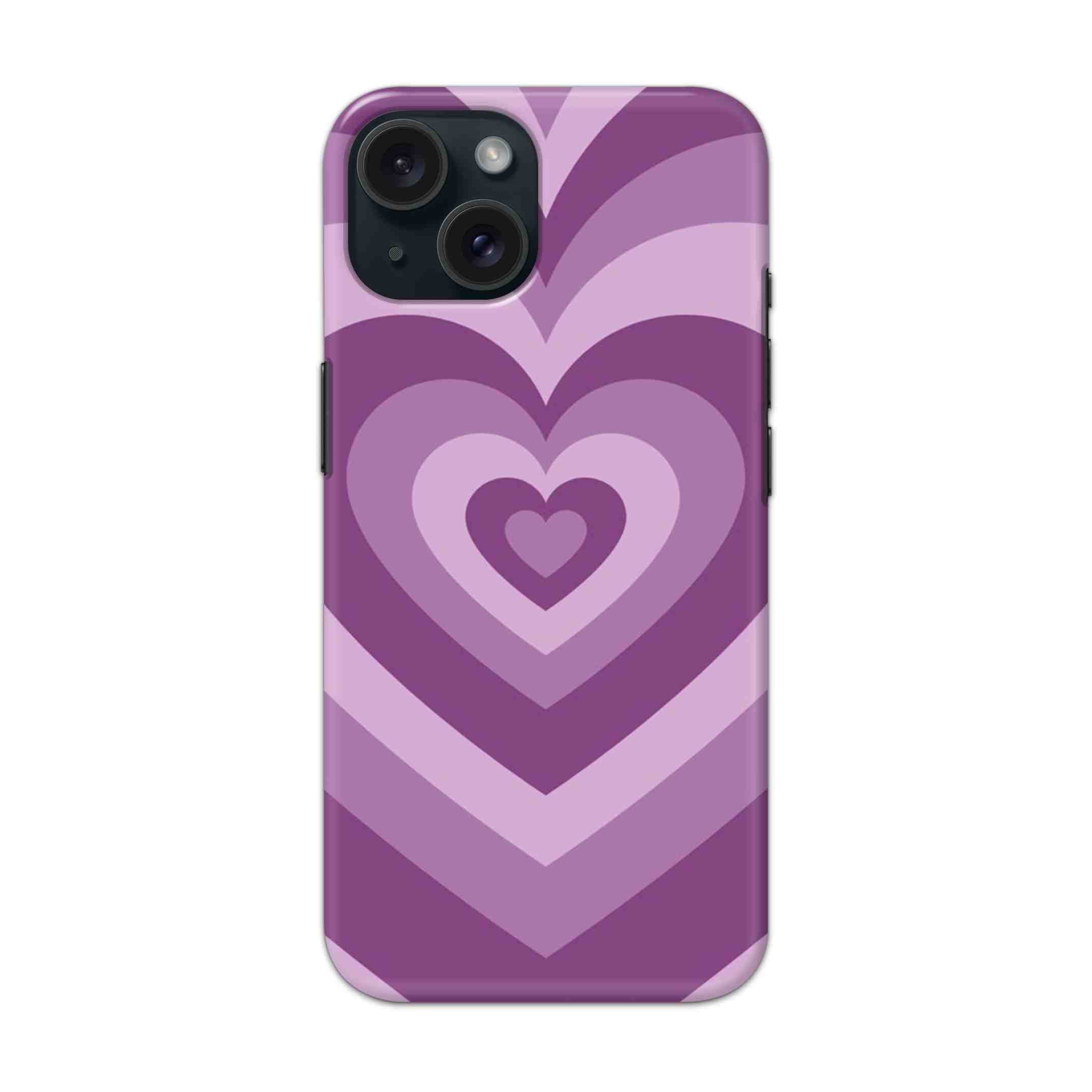 Buy Purple Heart Hard Back Mobile Phone Case Cover For Apple iPhone 15 Online