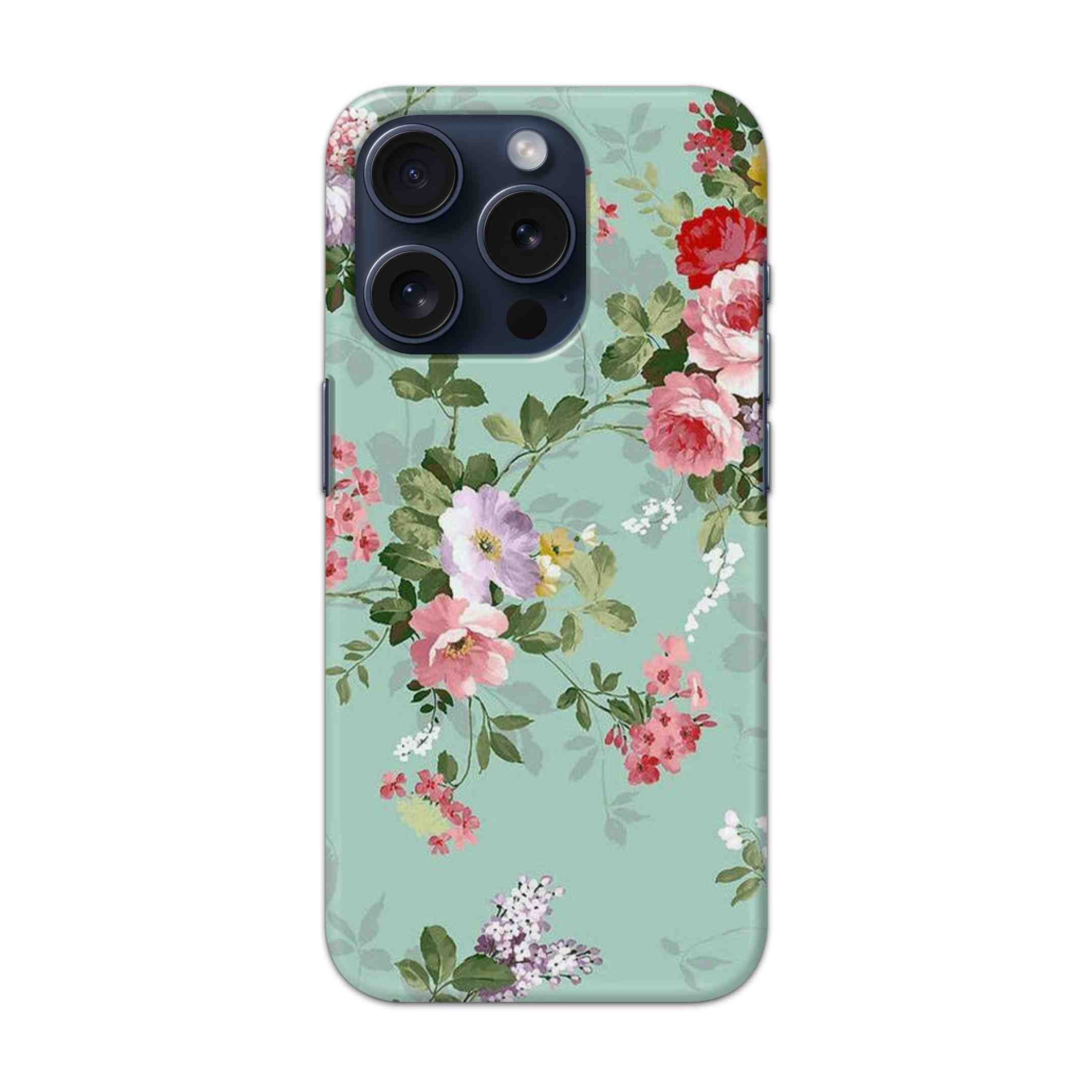 Buy Colourful Flower Hard Back Mobile Phone Case Cover For Apple iPhone 15 Pro Online