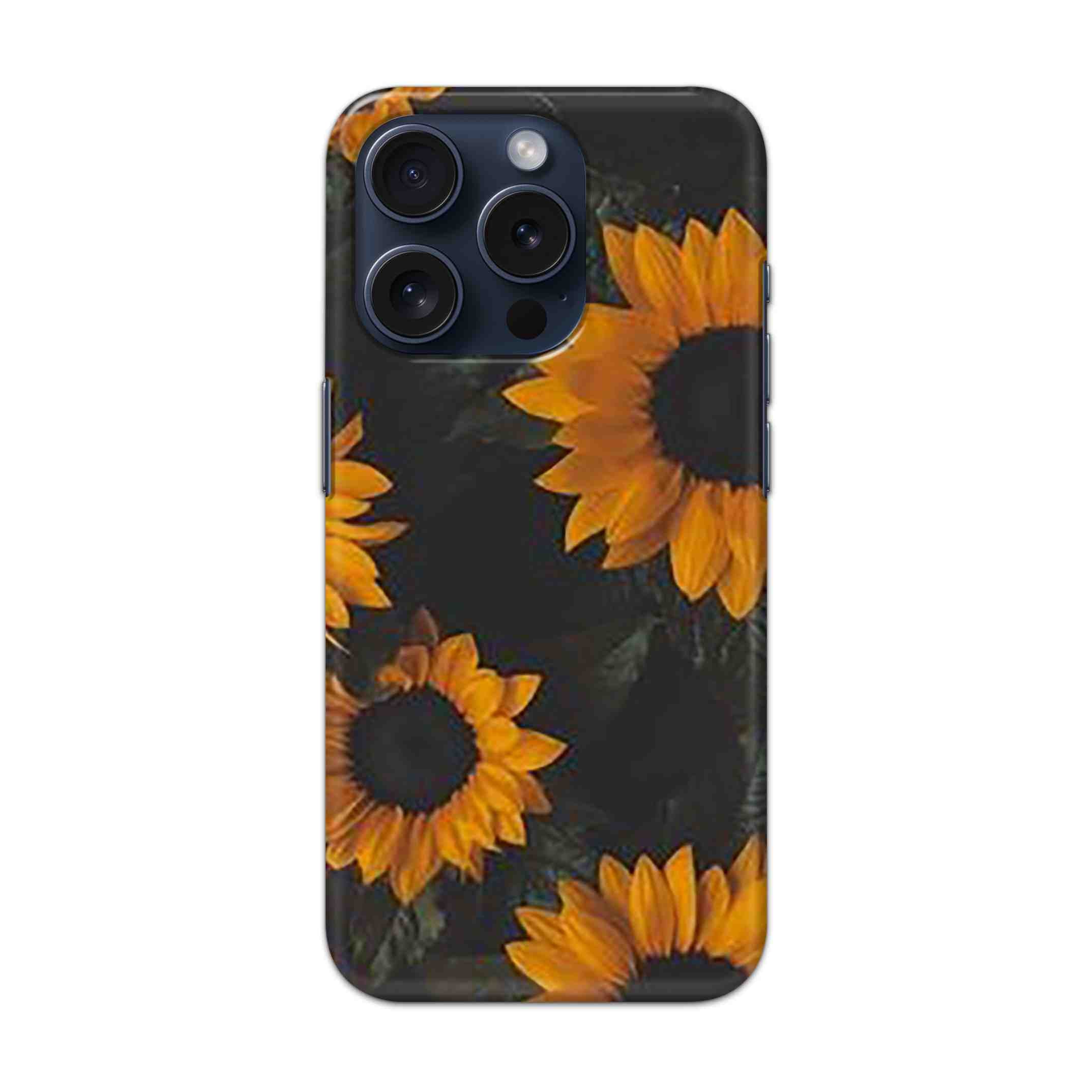 Buy Yellow Sunflower Hard Back Mobile Phone Case Cover For Apple iPhone 15 Pro Online