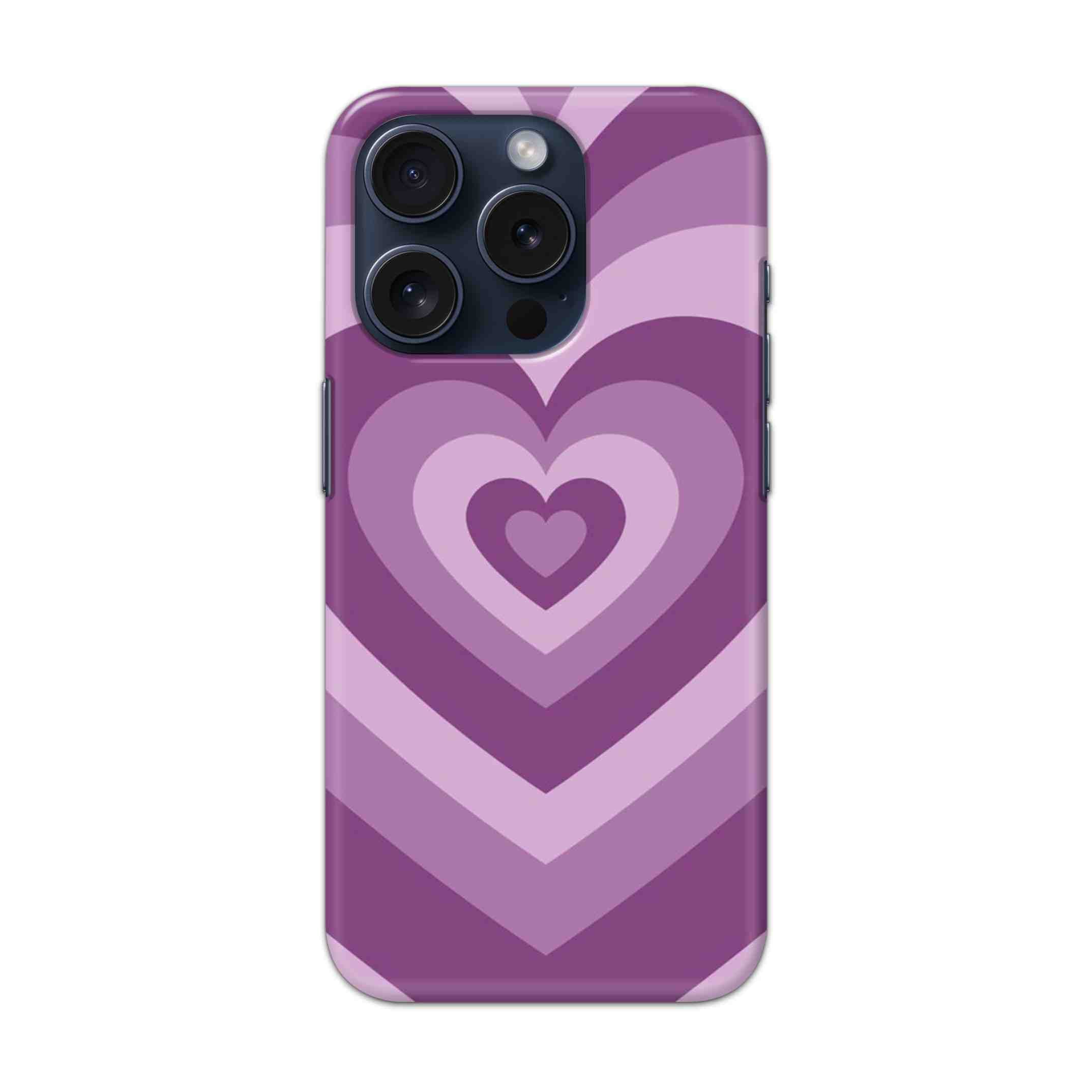 Buy Purple Heart Hard Back Mobile Phone Case Cover For Apple iPhone 15 Pro Online