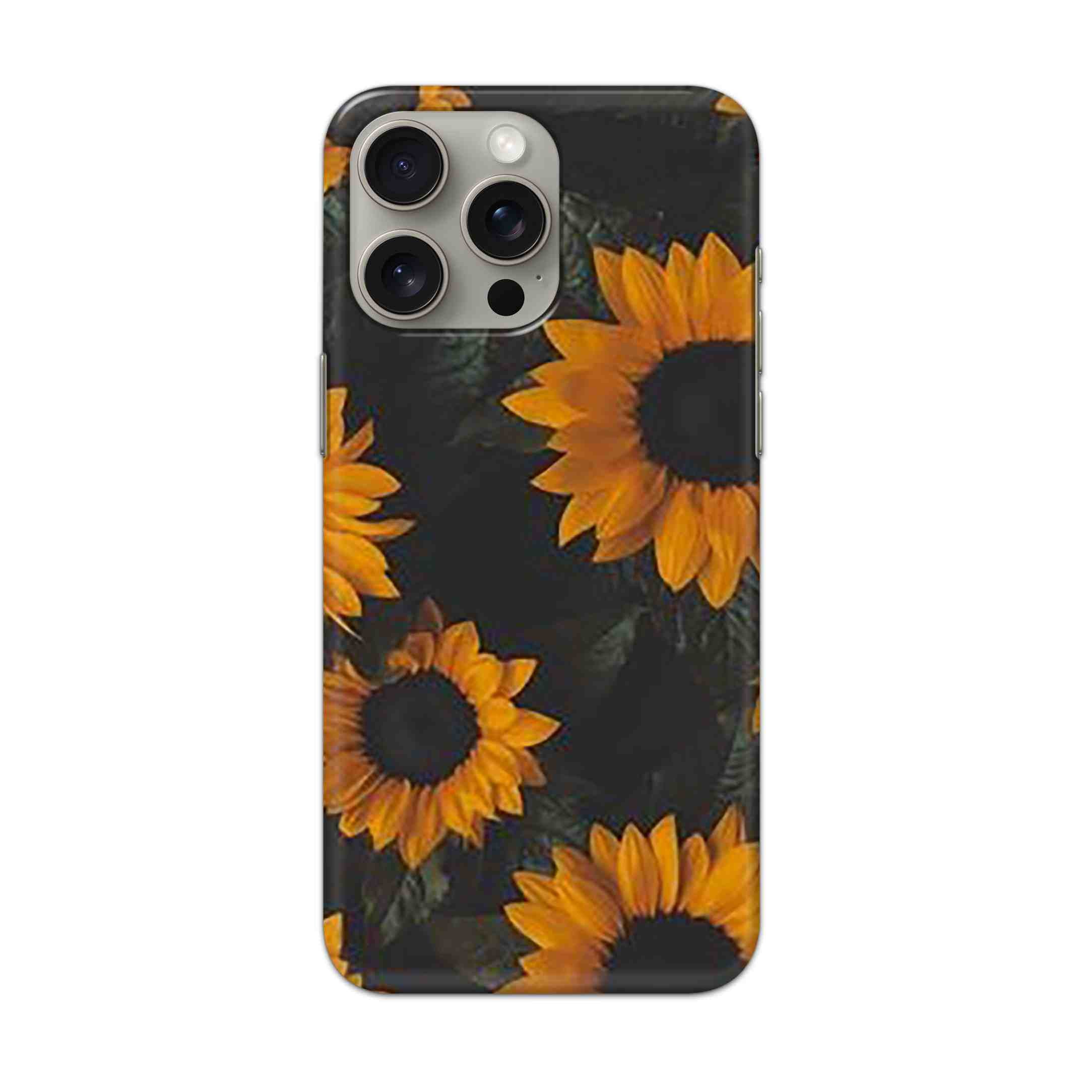 Buy Yellow Sunflower Hard Back Mobile Phone Case Cover For Apple iPhone 15 Pro Max Online