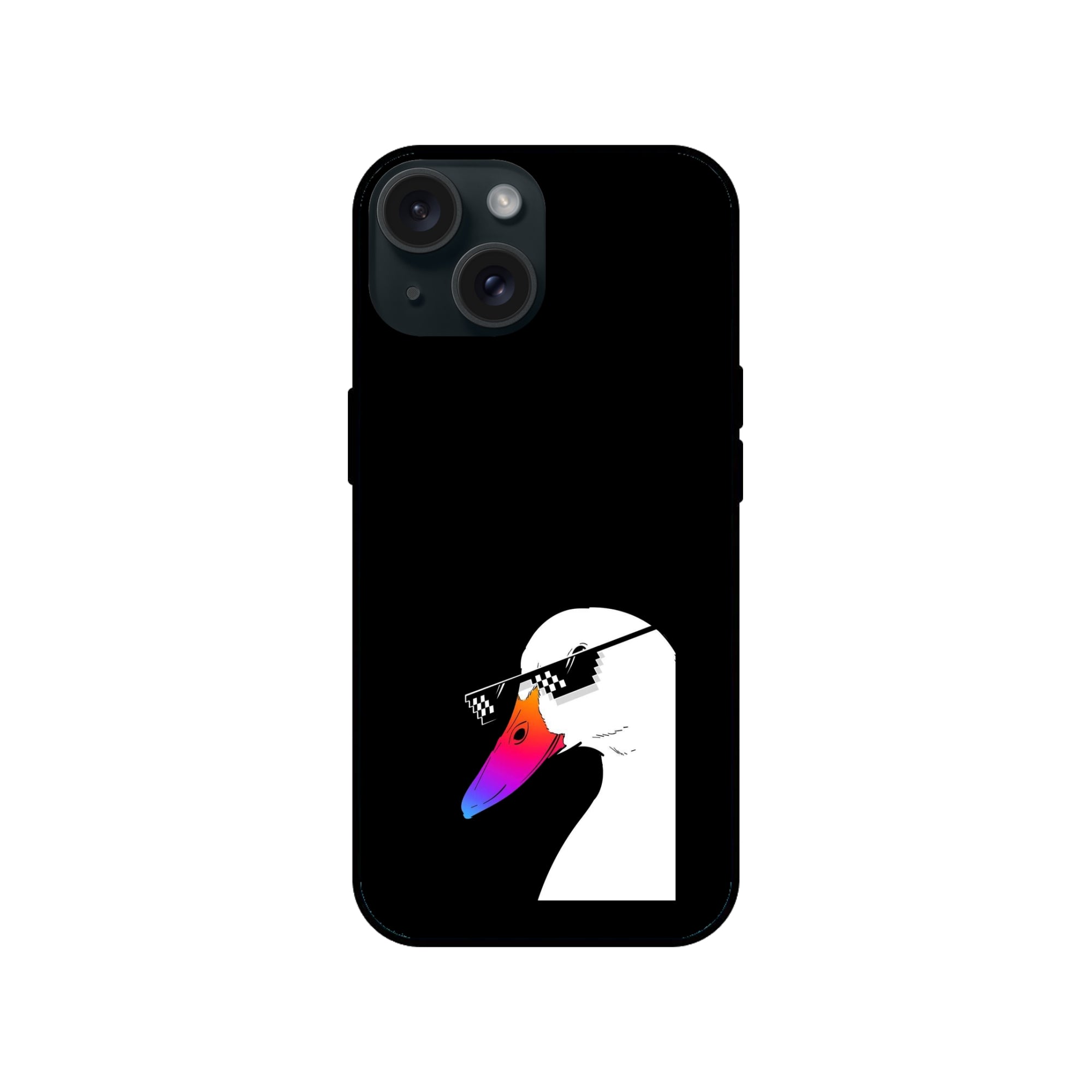 Buy Neon Duck Glass/Metal Back Mobile Phone Case/Cover For iPhone 15 Online