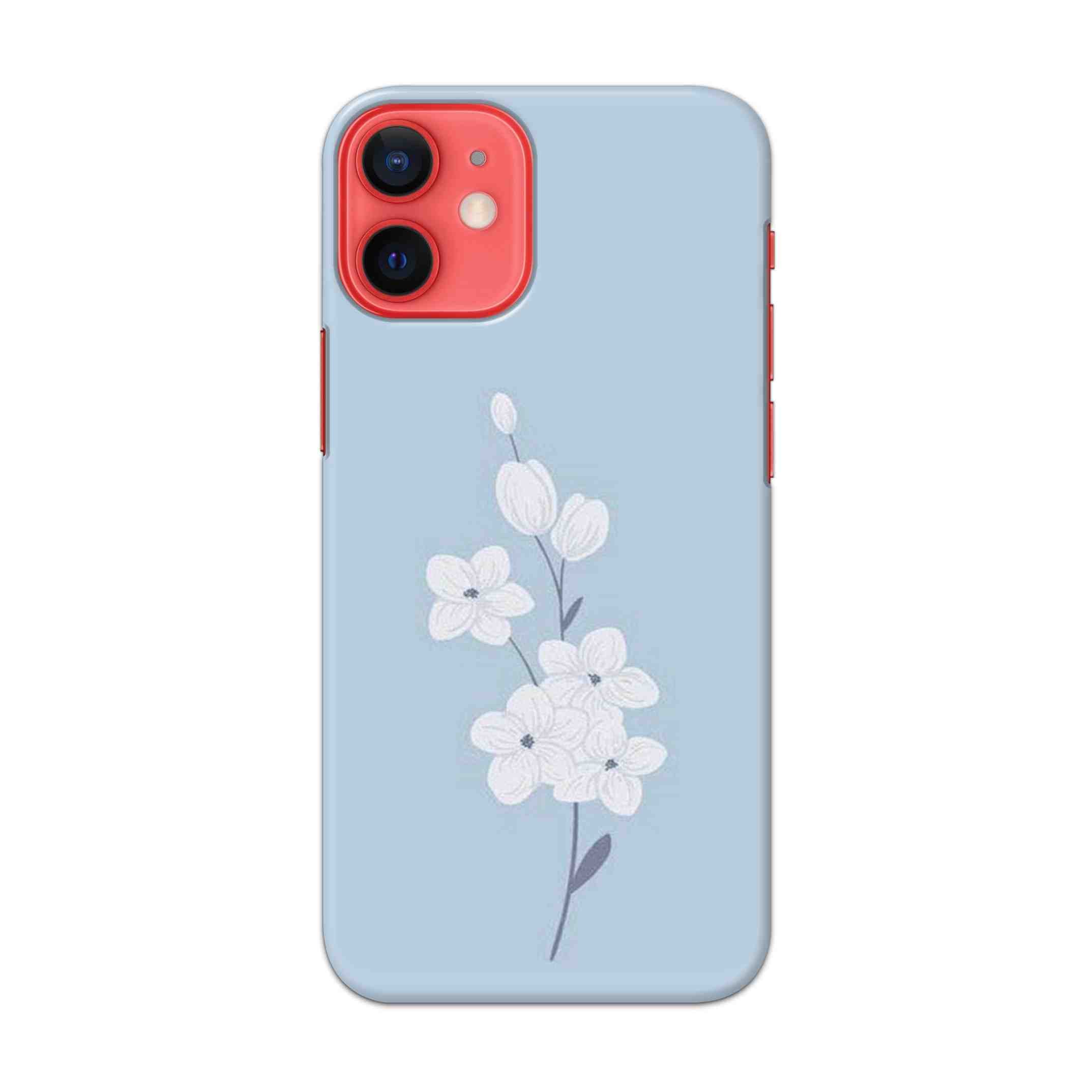 Buy White Flower Hard Back Mobile Phone Case Cover For Apple iPhone 12 Online