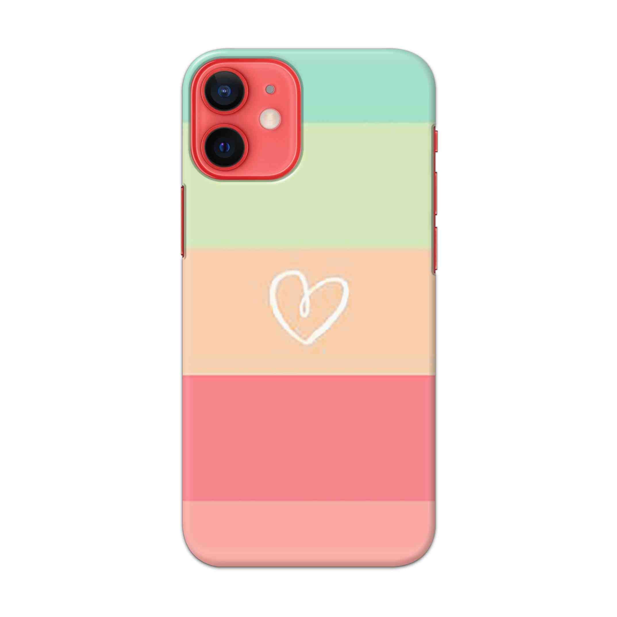 Buy Rainbow Heart Hard Back Mobile Phone Case Cover For Apple iPhone 12 Online