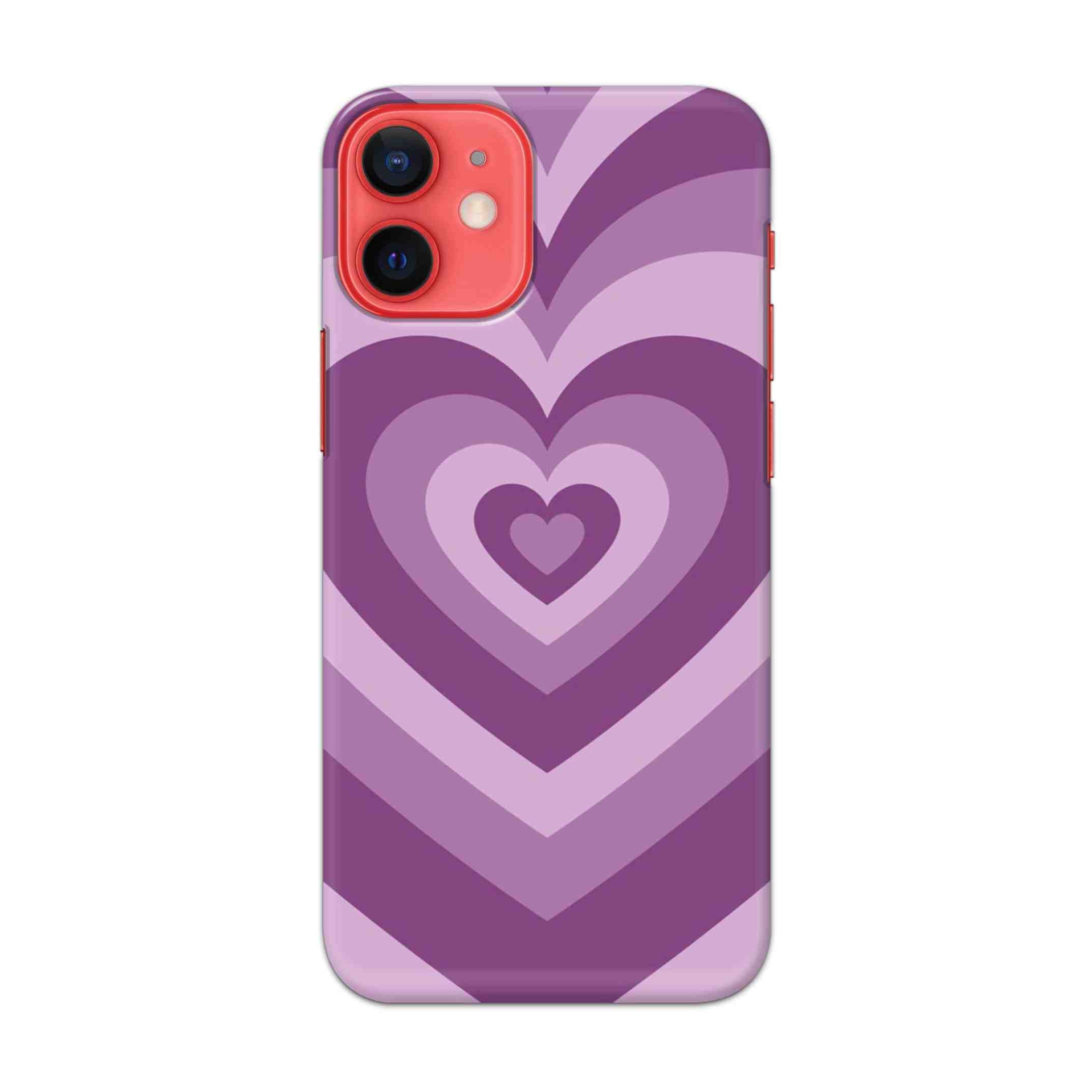 Buy Purple Heart Hard Back Mobile Phone Case Cover For Apple iPhone 12 Online