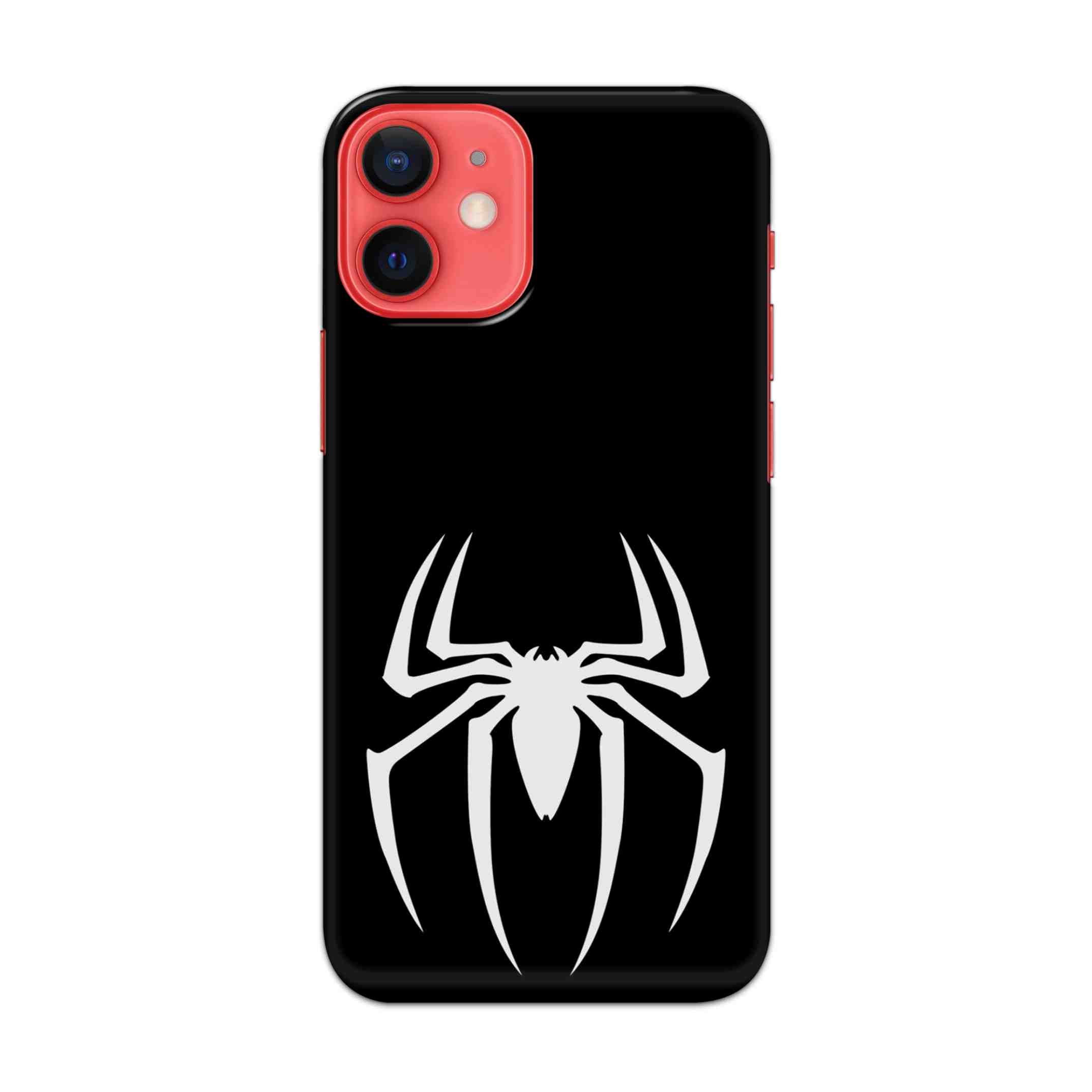 Buy Black Spiderman Logo Hard Back Mobile Phone Case/Cover For Apple iPhone 12 Online