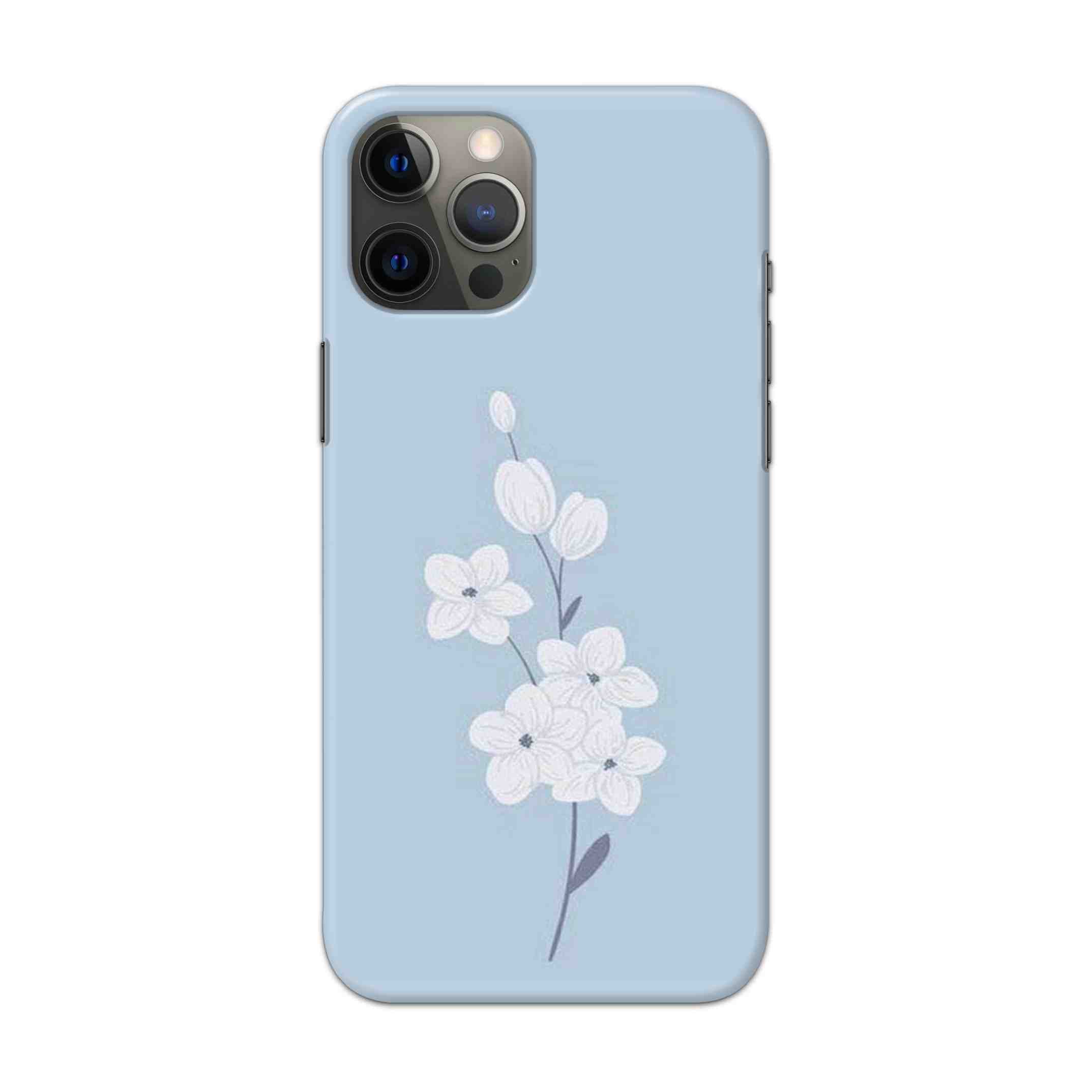 Buy White Flower Hard Back Mobile Phone Case Cover For Apple iPhone 12 pro Online