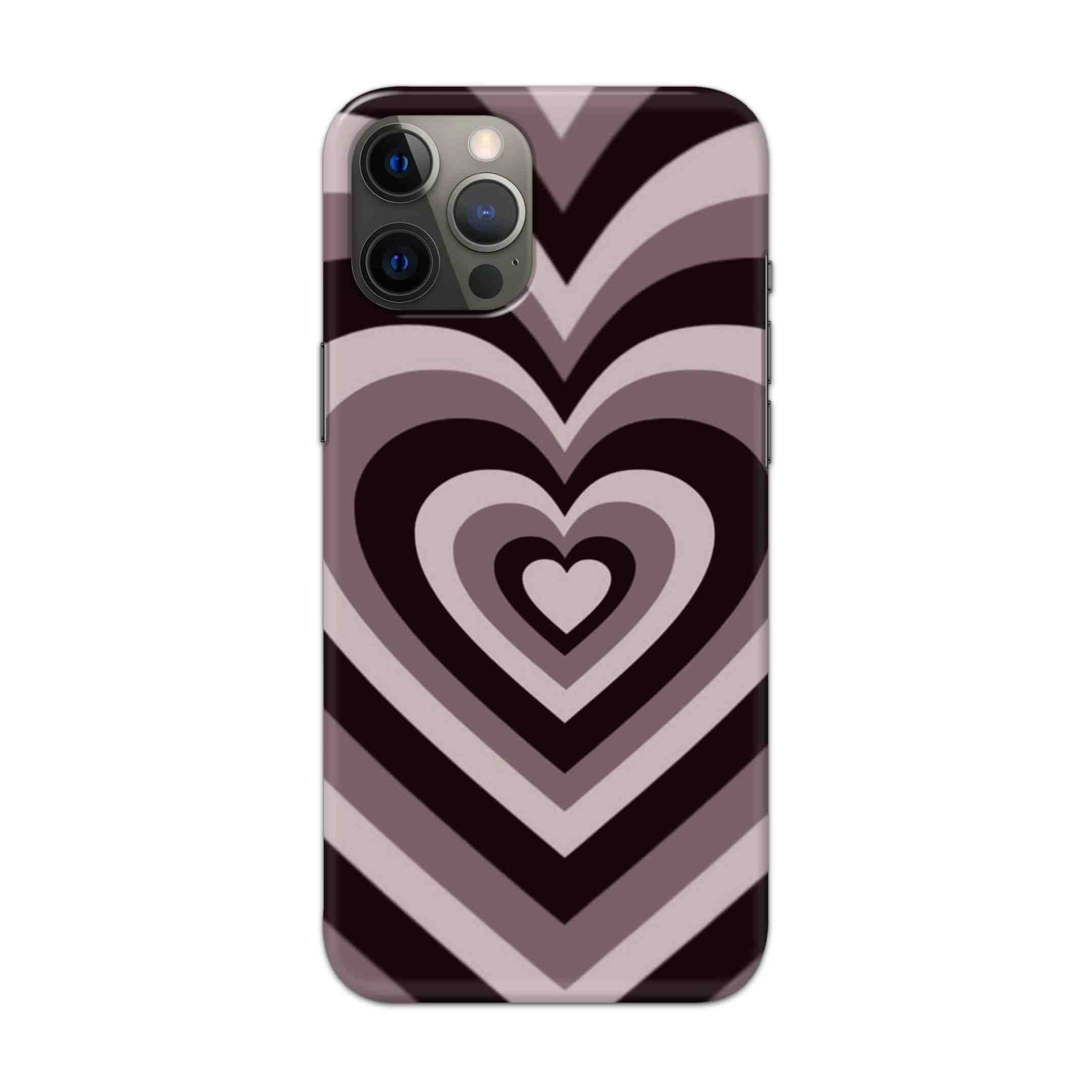 Buy Black Brown Heart Hard Back Mobile Phone Case Cover For Apple iPhone 12 pro Online