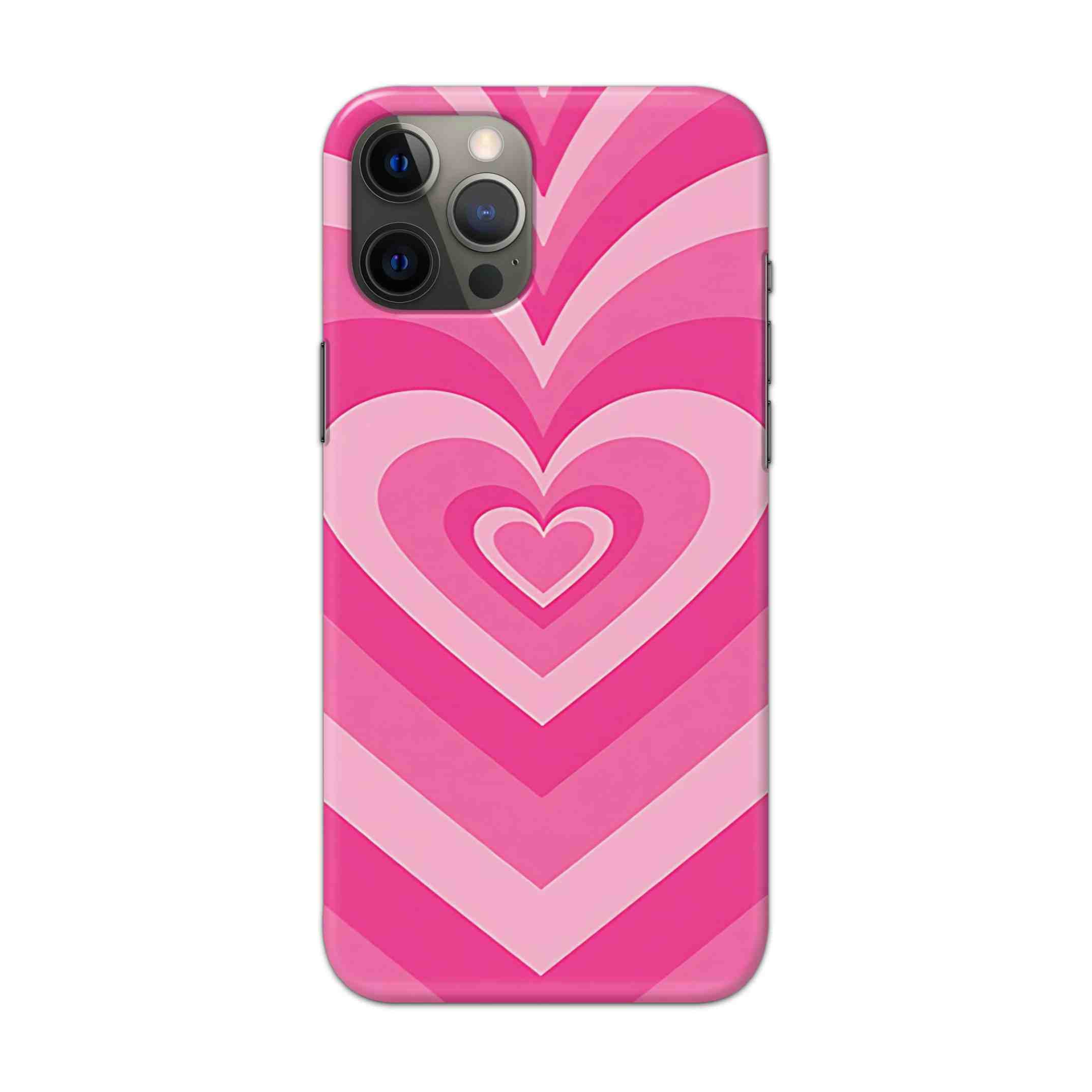 Buy Pink Heart Hard Back Mobile Phone Case Cover For Apple iPhone 12 pro Online