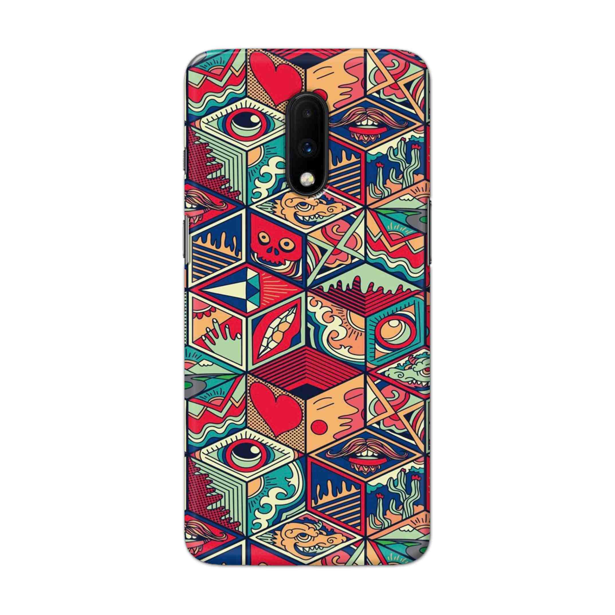 Buy Face Mandala Hard Back Mobile Phone Case Cover For OnePlus 7 Online