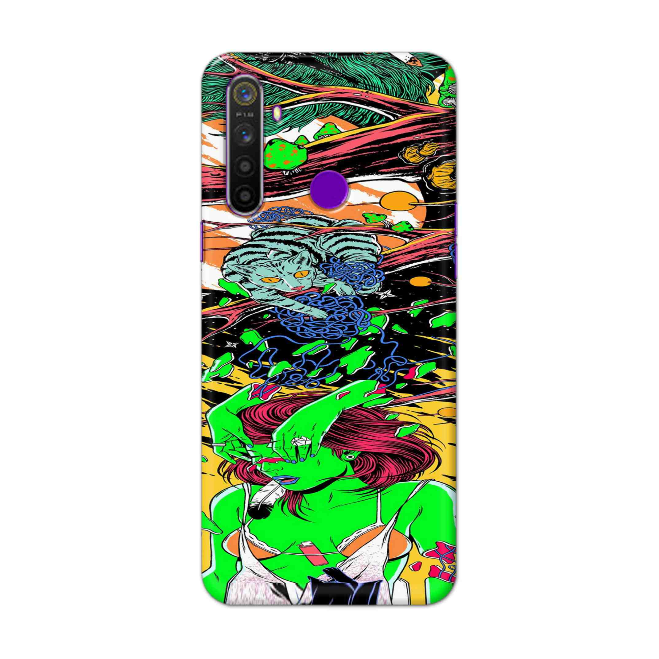 Buy Green Girl Art Hard Back Mobile Phone Case Cover For Realme 5 Online