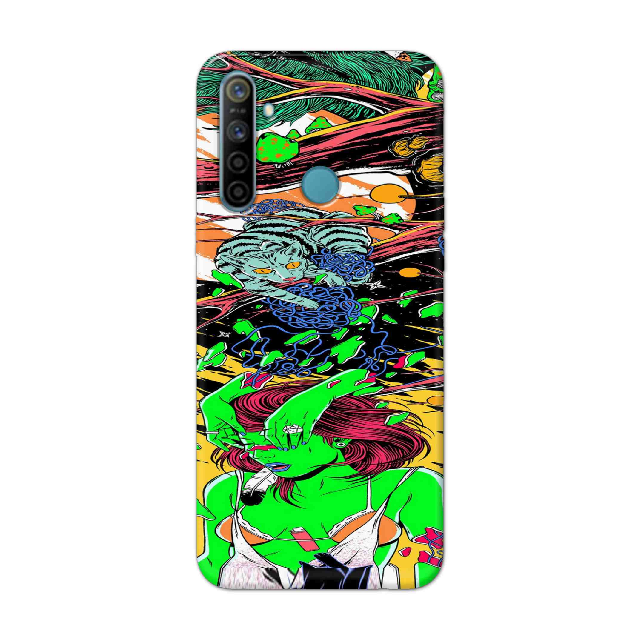 Buy Green Girl Art Hard Back Mobile Phone Case Cover For Realme 5i Online