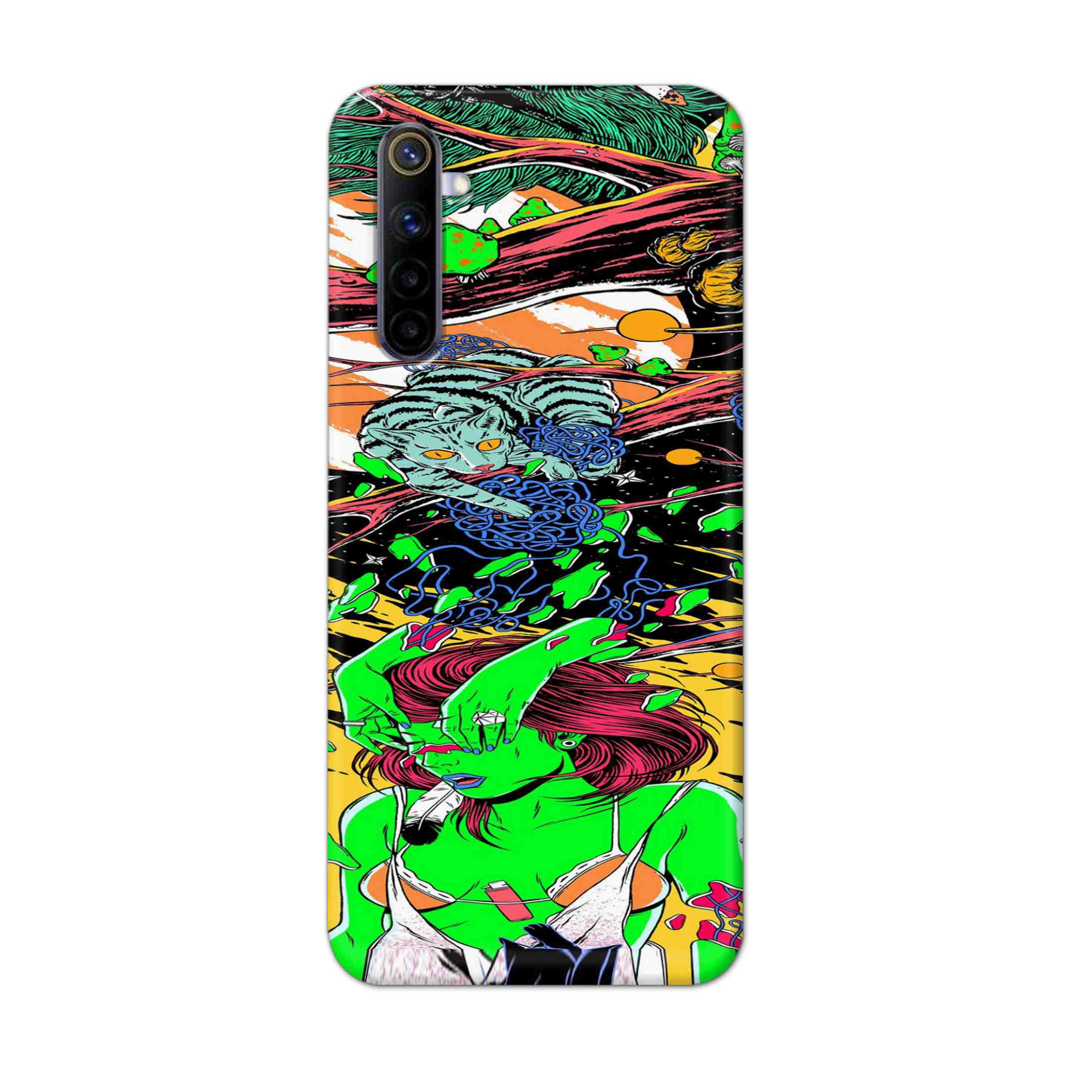 Buy Green Girl Art Hard Back Mobile Phone Case Cover For REALME 6 Online