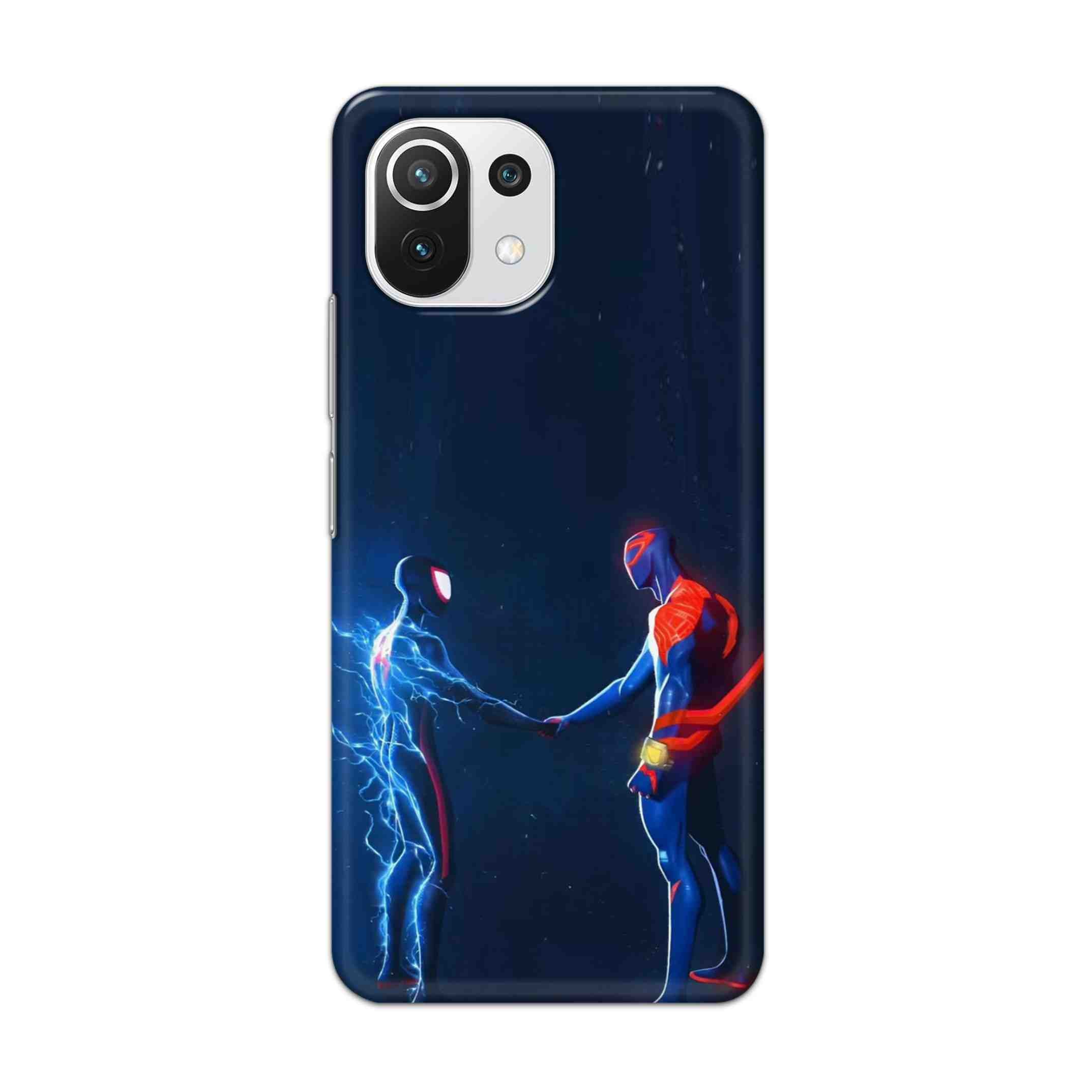 Buy Miles Morales Meet With Spiderman Hard Back Mobile Phone Case Cover For Mi 11 Lite NE 5G Online