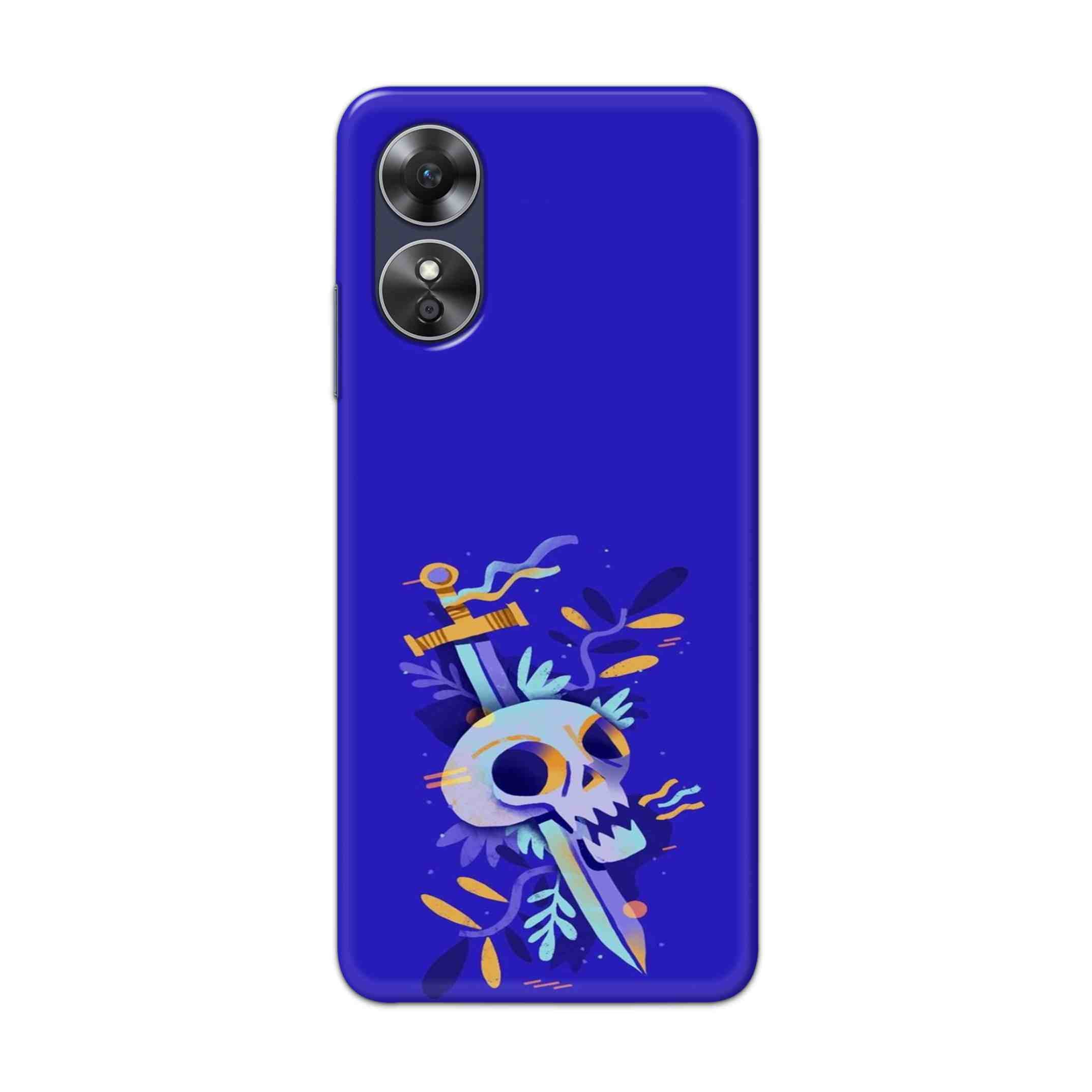 Buy Blue Skull Hard Back Mobile Phone Case Cover For Oppo A17 Online
