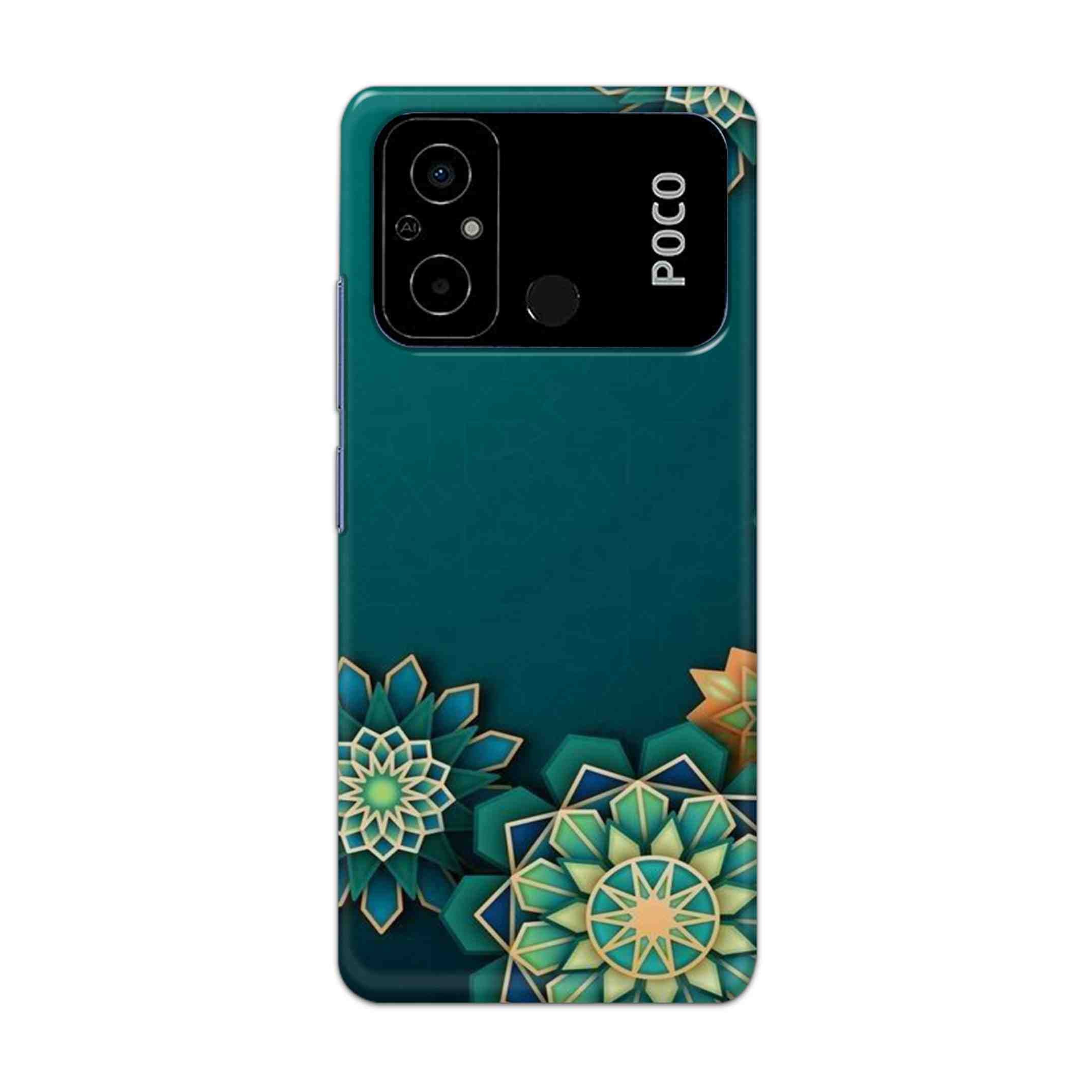 Buy Green Flower Hard Back Mobile Phone Case Cover For Poco C55 Online