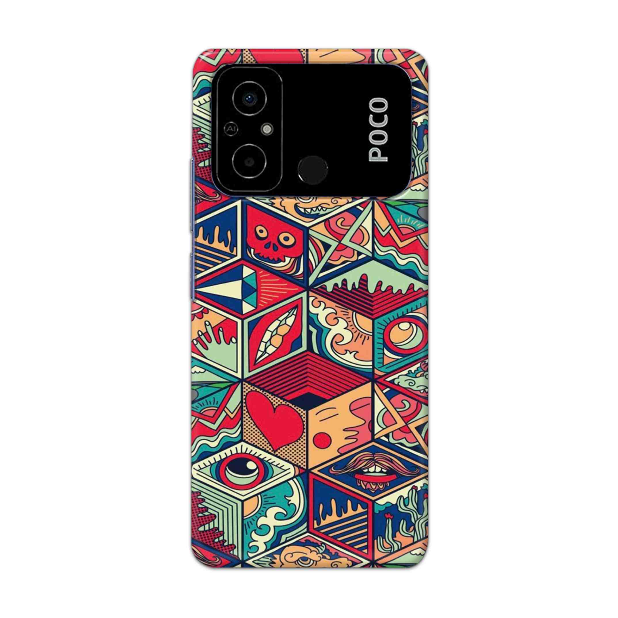 Buy Face Mandala Hard Back Mobile Phone Case Cover For Poco C55 Online