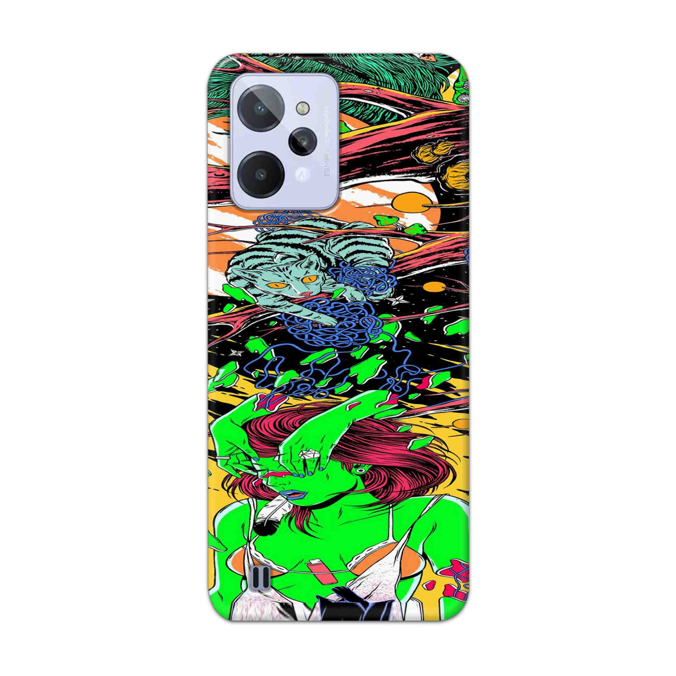 Buy Green Girl Art Hard Back Mobile Phone Case Cover For Realme C31 Online