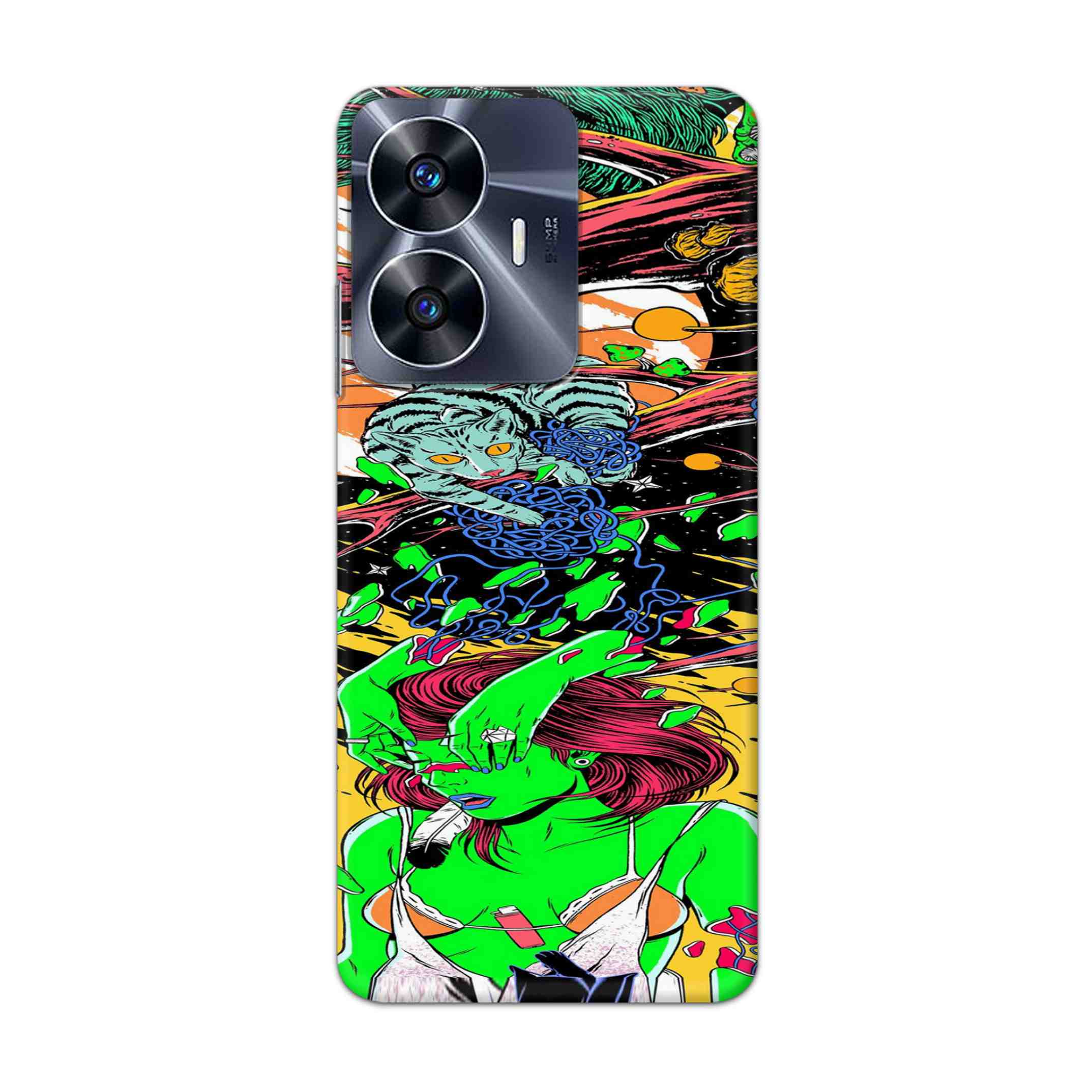Buy Green Girl Art Hard Back Mobile Phone Case Cover For Realme C55 Online