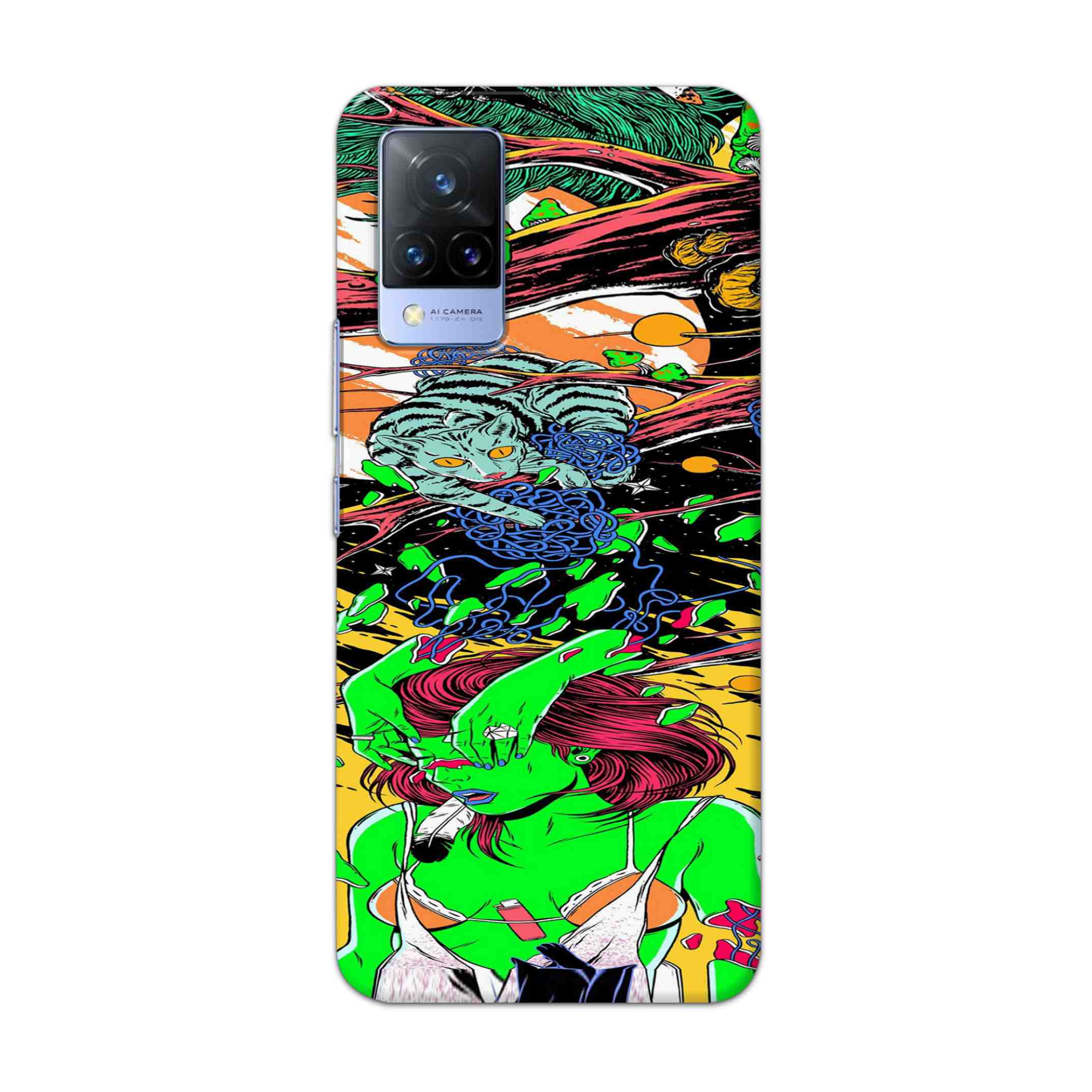 Buy Green Girl Art Hard Back Mobile Phone Case Cover For Vivo V21 Online