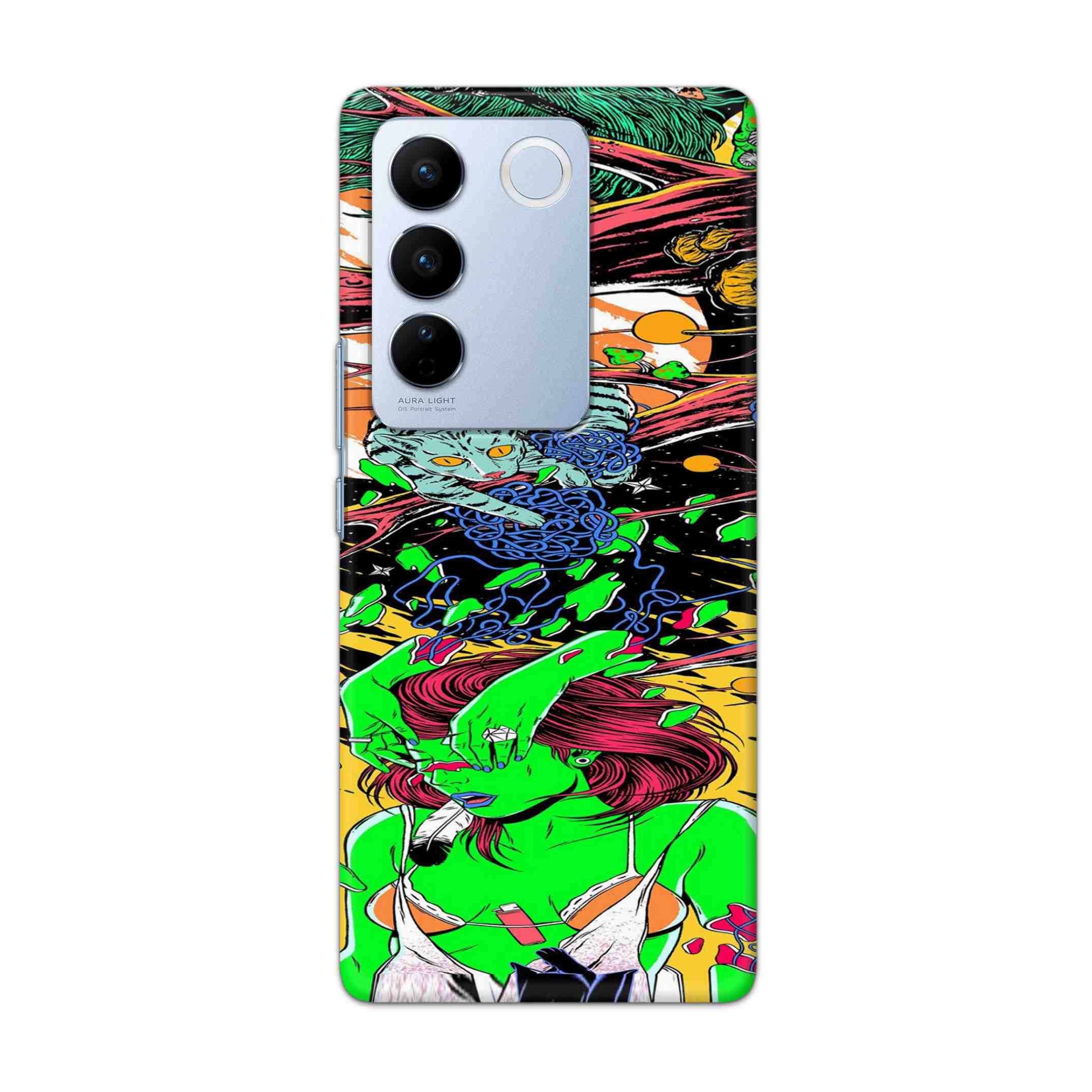 Buy Green Girl Art Hard Back Mobile Phone Case Cover For Vivo V27 Online