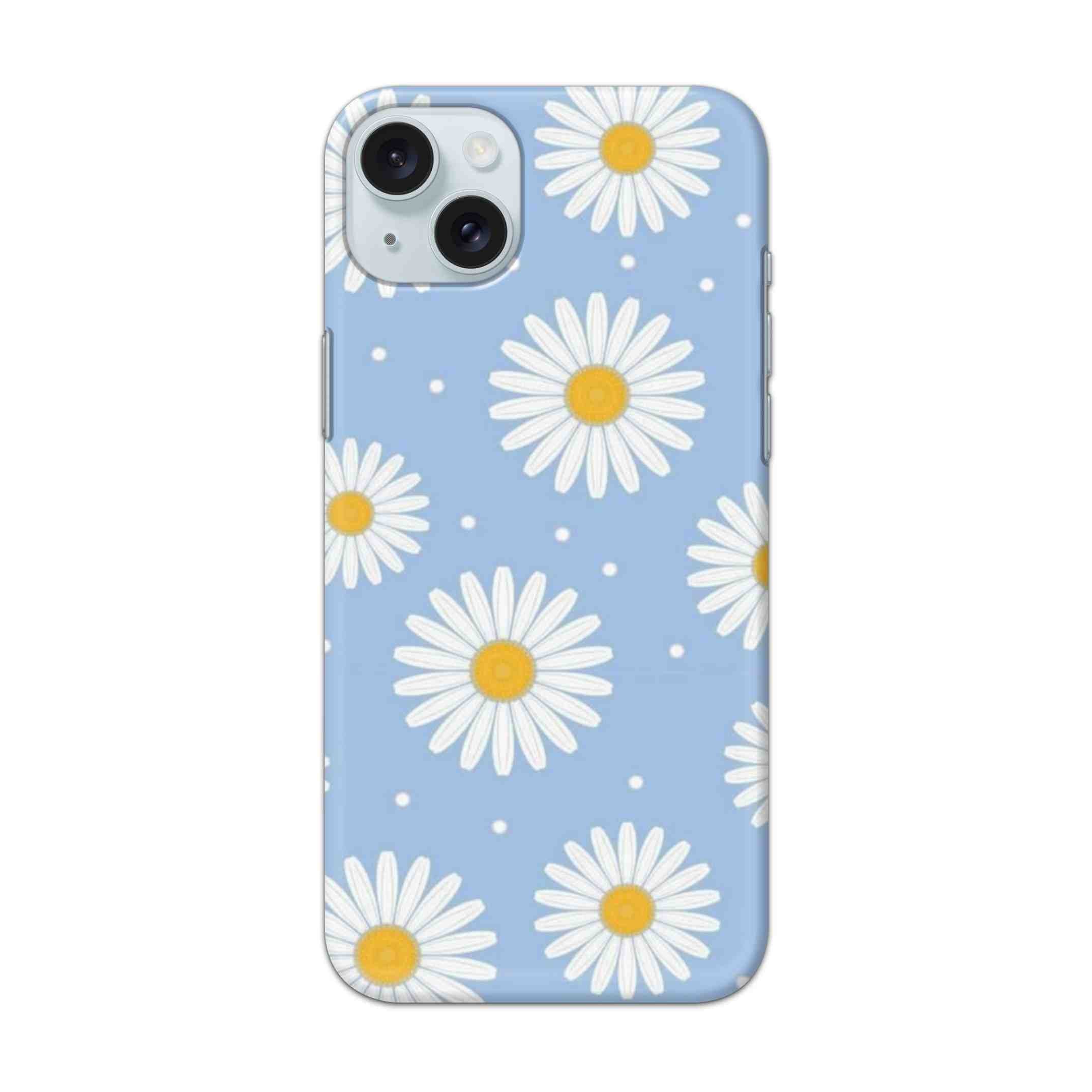 Buy White Sunflower Hard Back Mobile Phone Case Cover For Apple iPhone 15 Plus Online