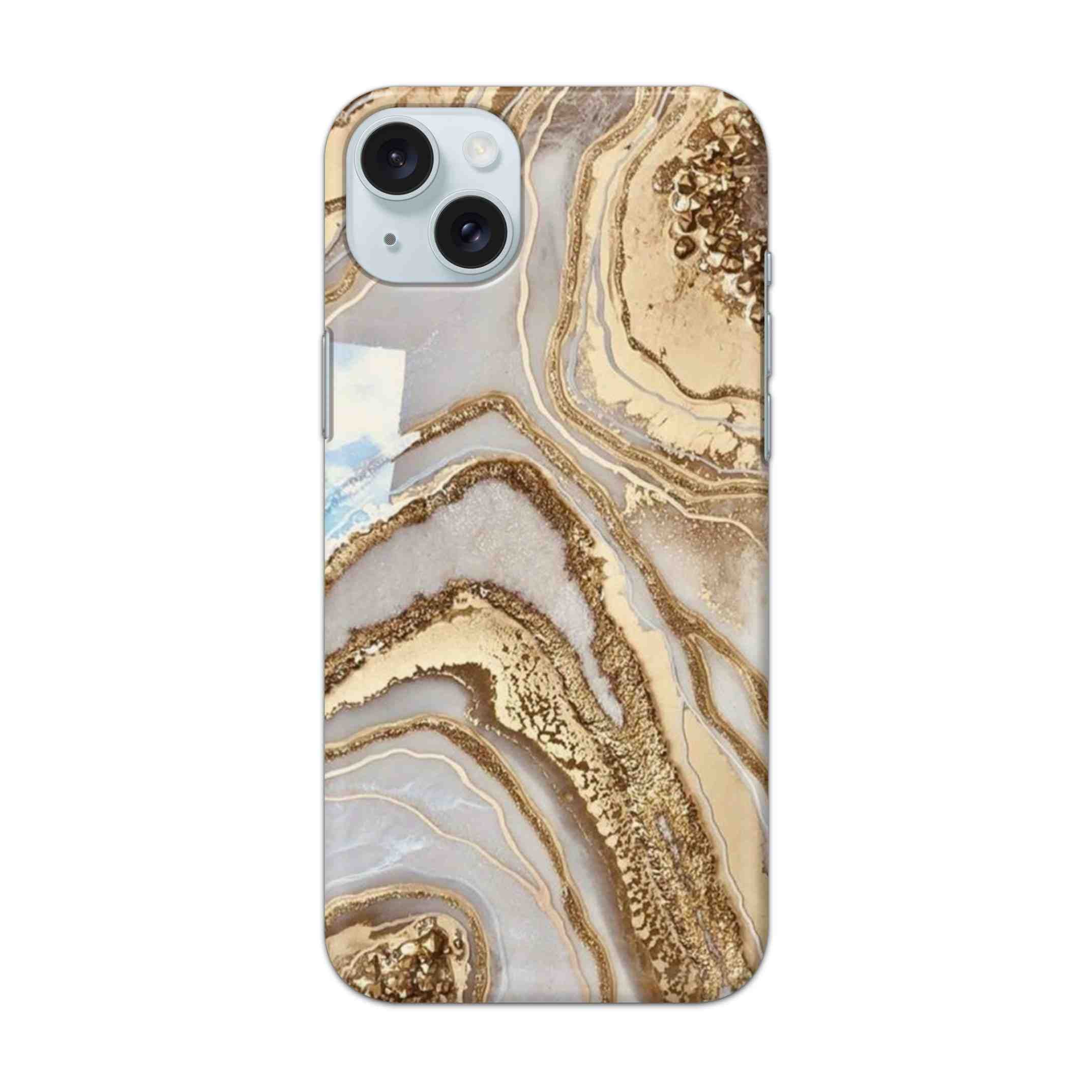Buy Golden Texture Hard Back Mobile Phone Case Cover For Apple iPhone 15 Plus Online
