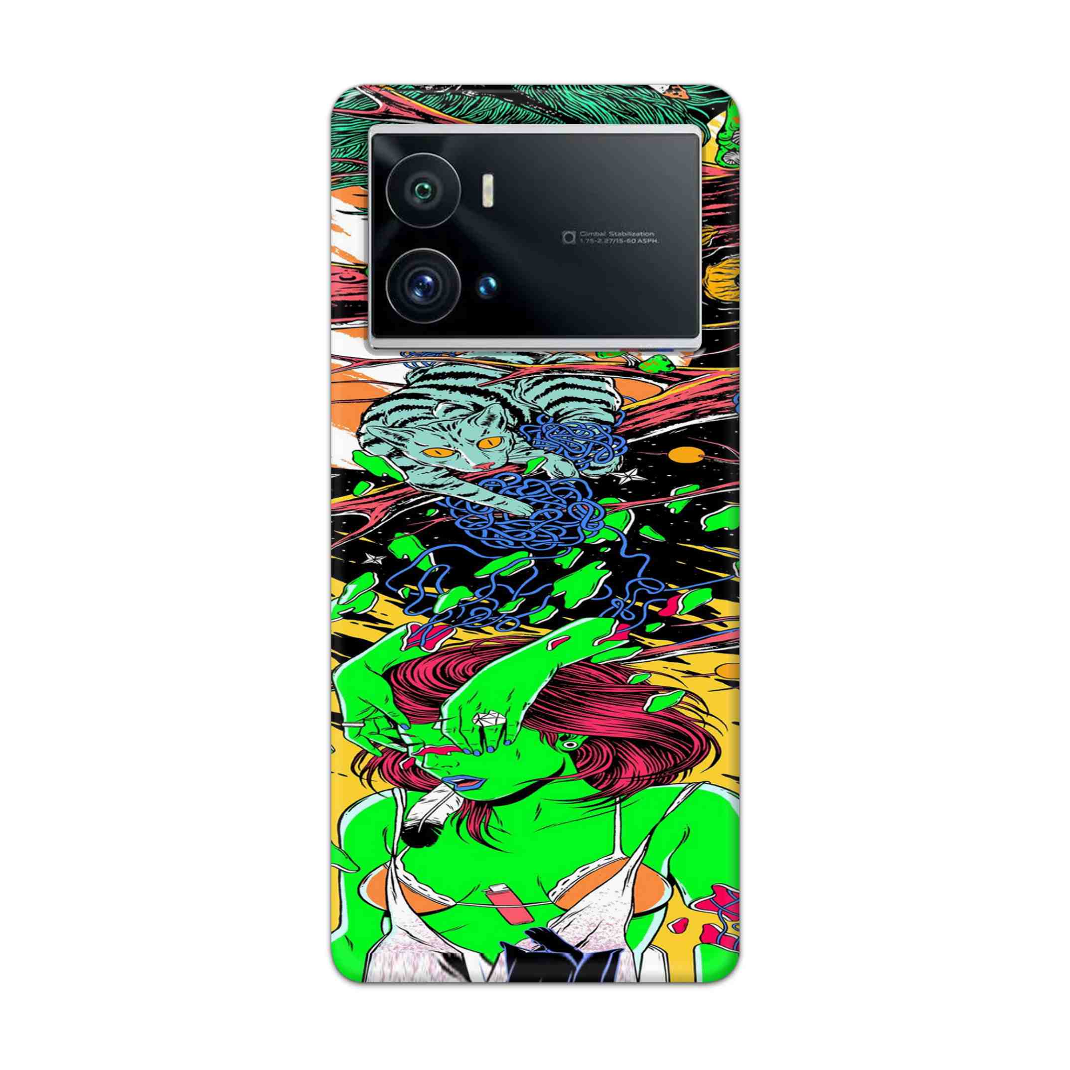 Buy Green Girl Art Hard Back Mobile Phone Case Cover For iQOO 9 Pro 5G Online