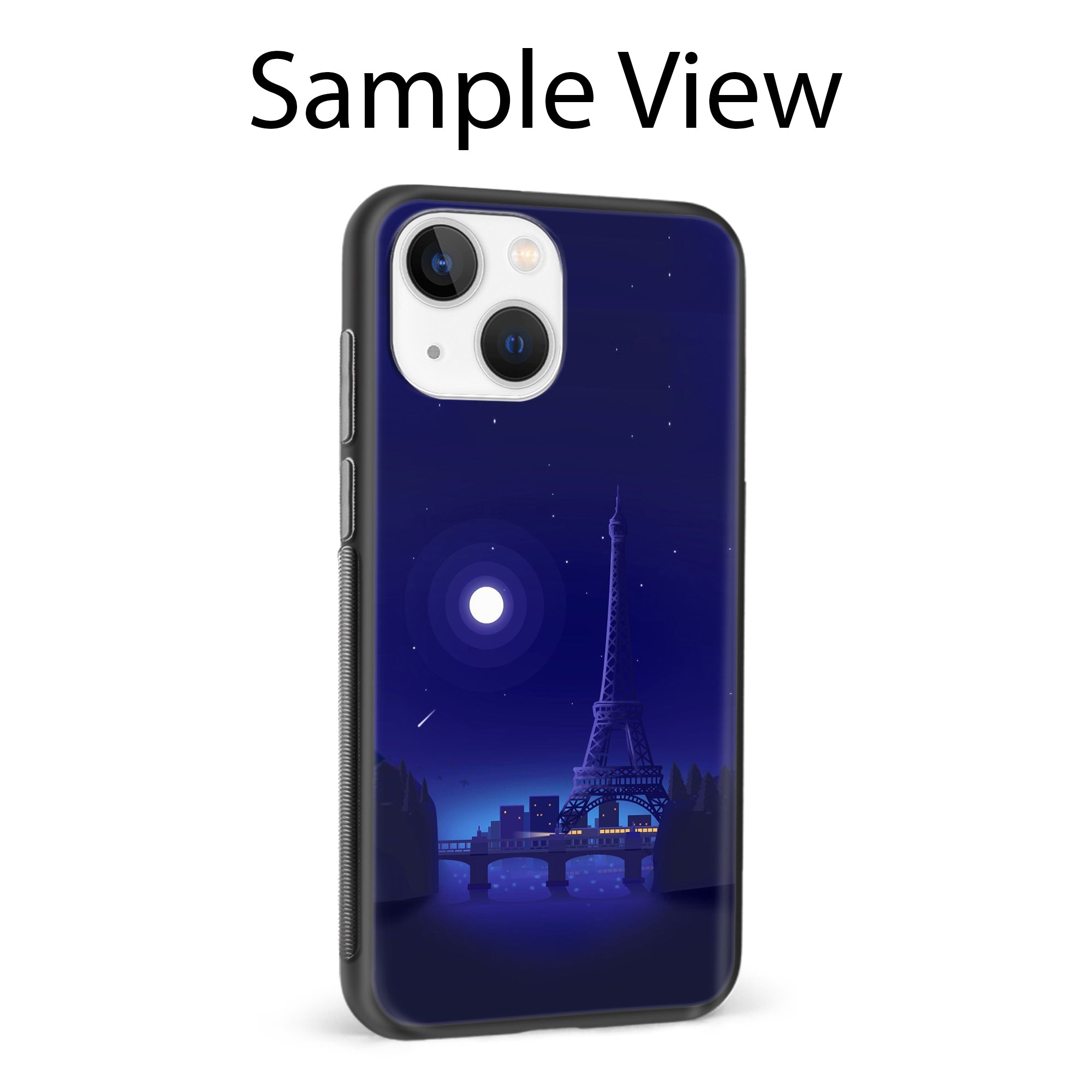 Buy Night Eiffel Tower Metal-Silicon Back Mobile Phone Case/Cover For Samsung Galaxy M32 Online