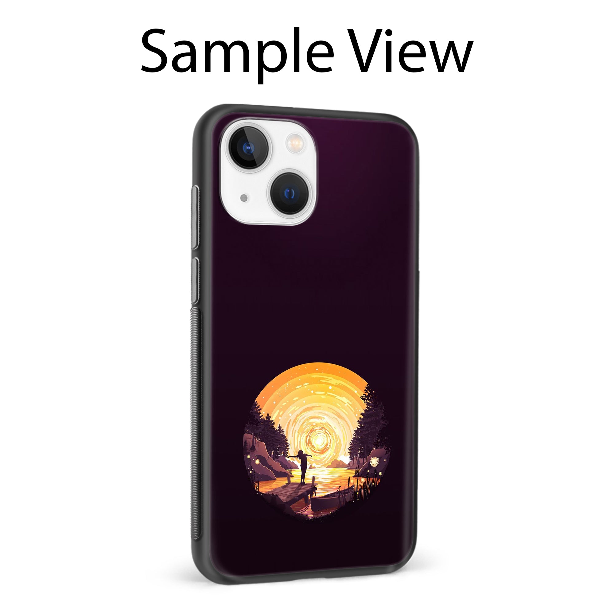 Buy Night Sunrise Metal-Silicon Back Mobile Phone Case/Cover For Samsung S22 Ultra Online