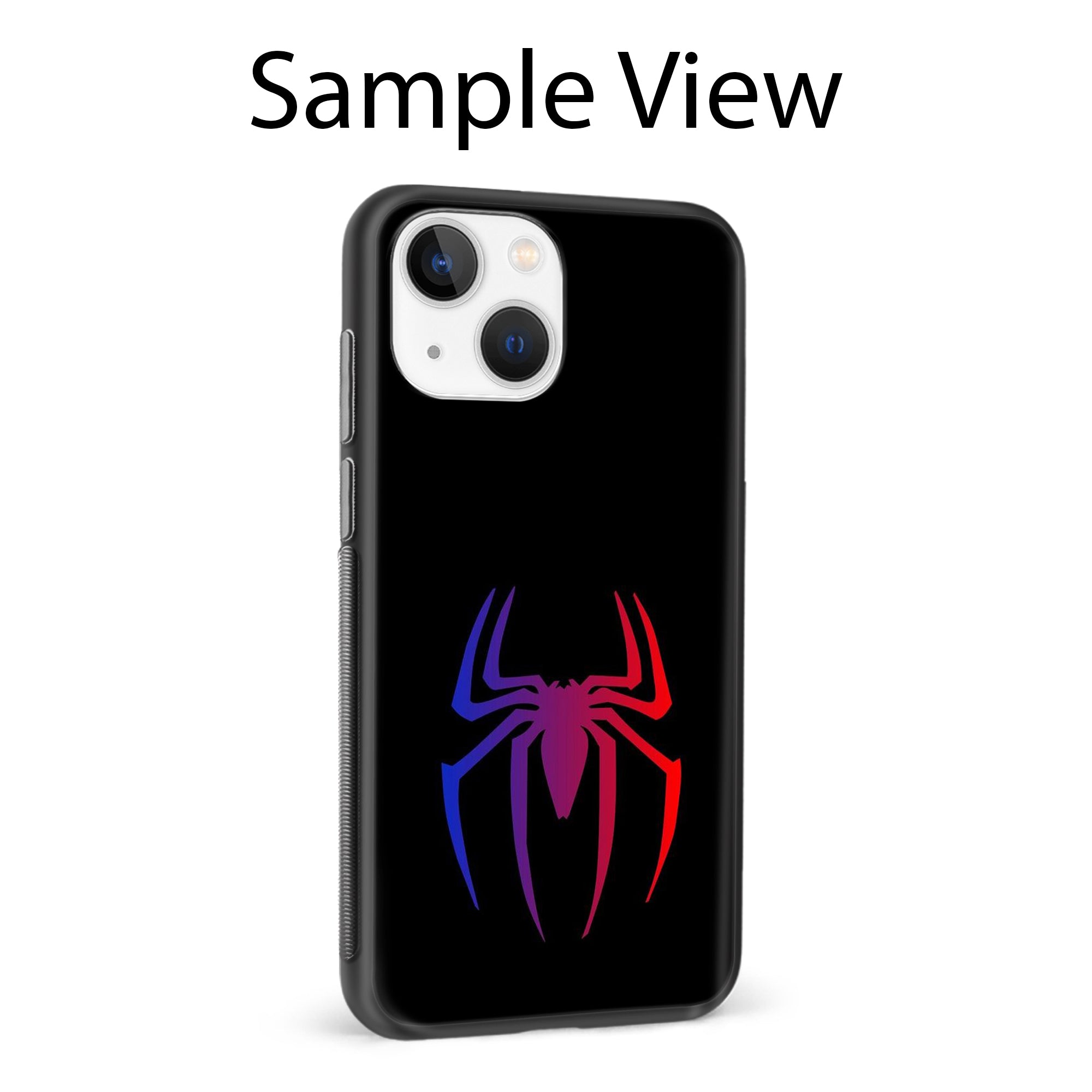 Buy Neon Spiderman Logo Metal-Silicon Back Mobile Phone Case/Cover For Samsung Galaxy M32 Online