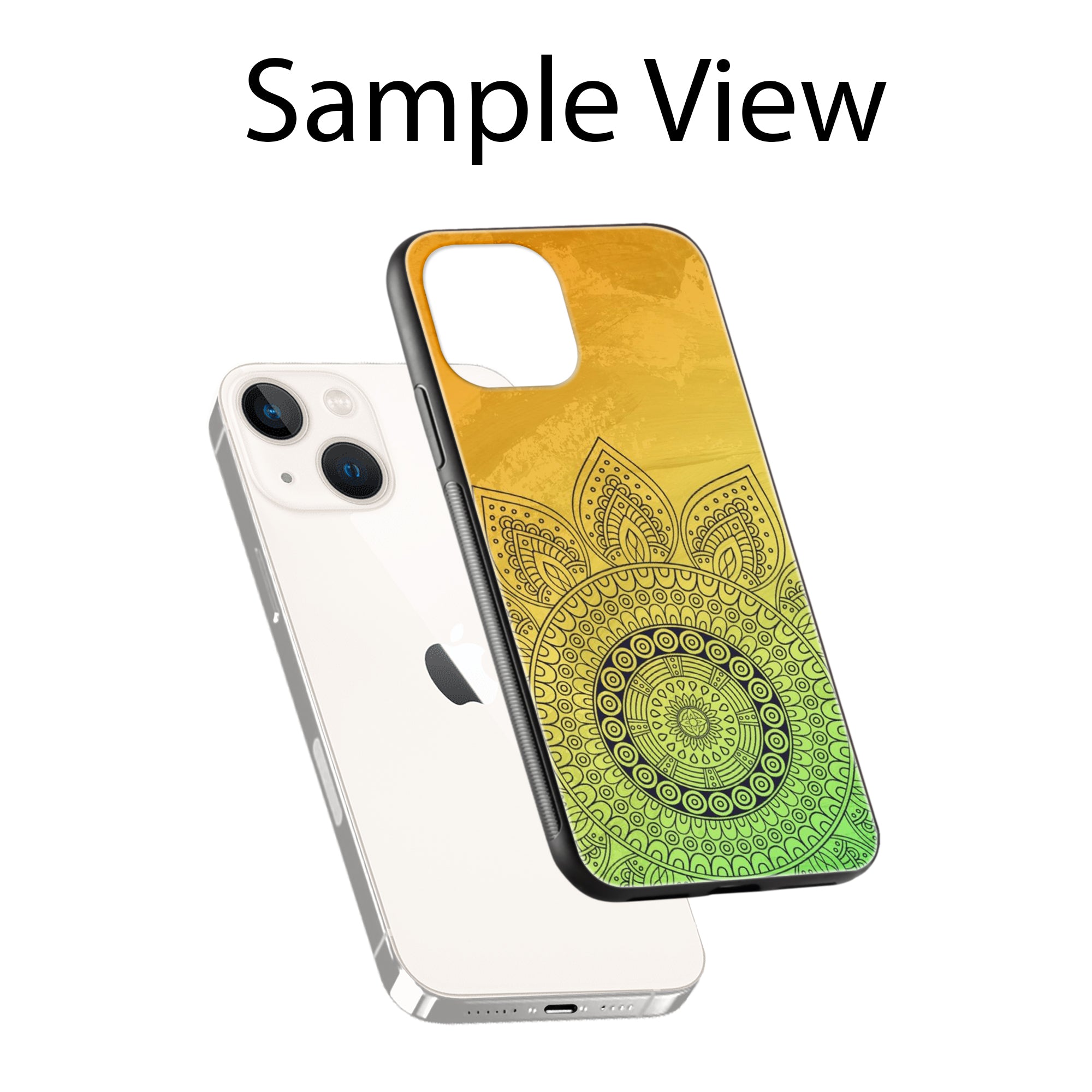 Buy Yellow Rangoli Metal-Silicon Back Mobile Phone Case/Cover For Samsung Galaxy S24 Plus 5G Online