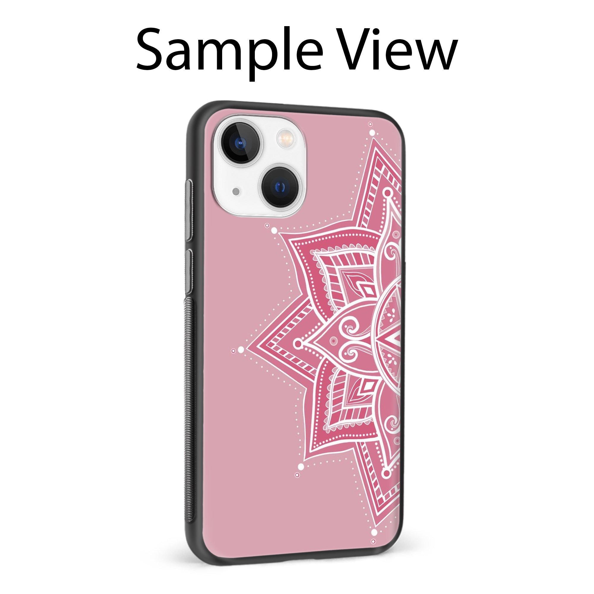 Buy Pink Rangoli Metal-Silicon Back Mobile Phone Case/Cover For Samsung S22 Ultra Online