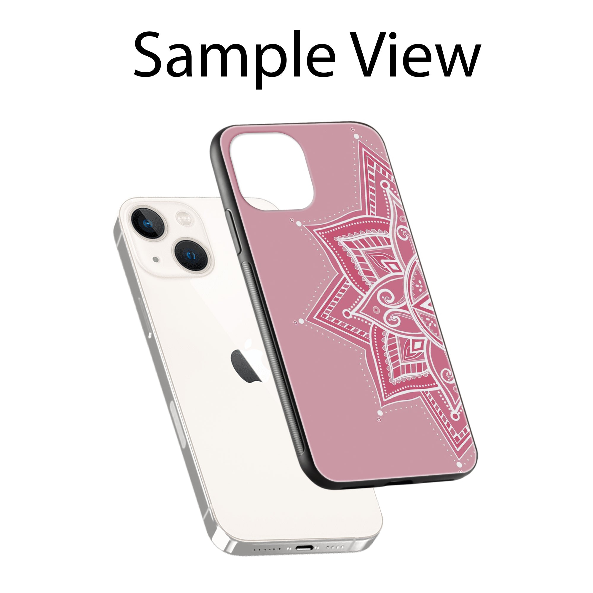 Buy Pink Rangoli Metal-Silicon Back Mobile Phone Case/Cover For Samsung S22 Ultra Online