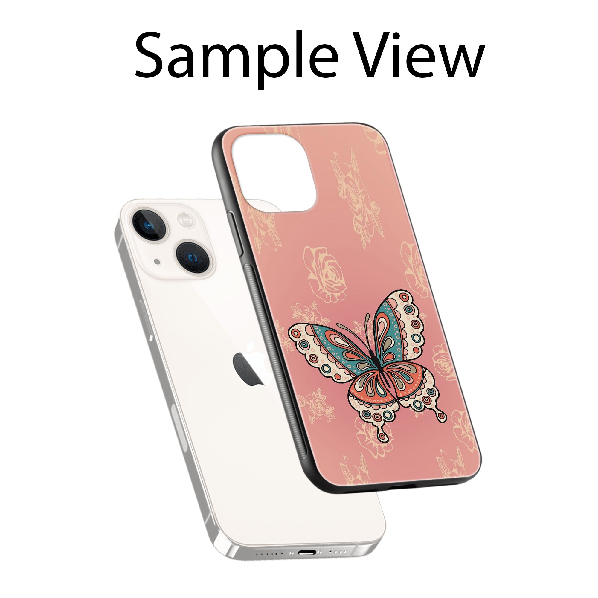 Buy Butterfly Metal-Silicon Back Mobile Phone Case/Cover For Samsung Galaxy M51 Online