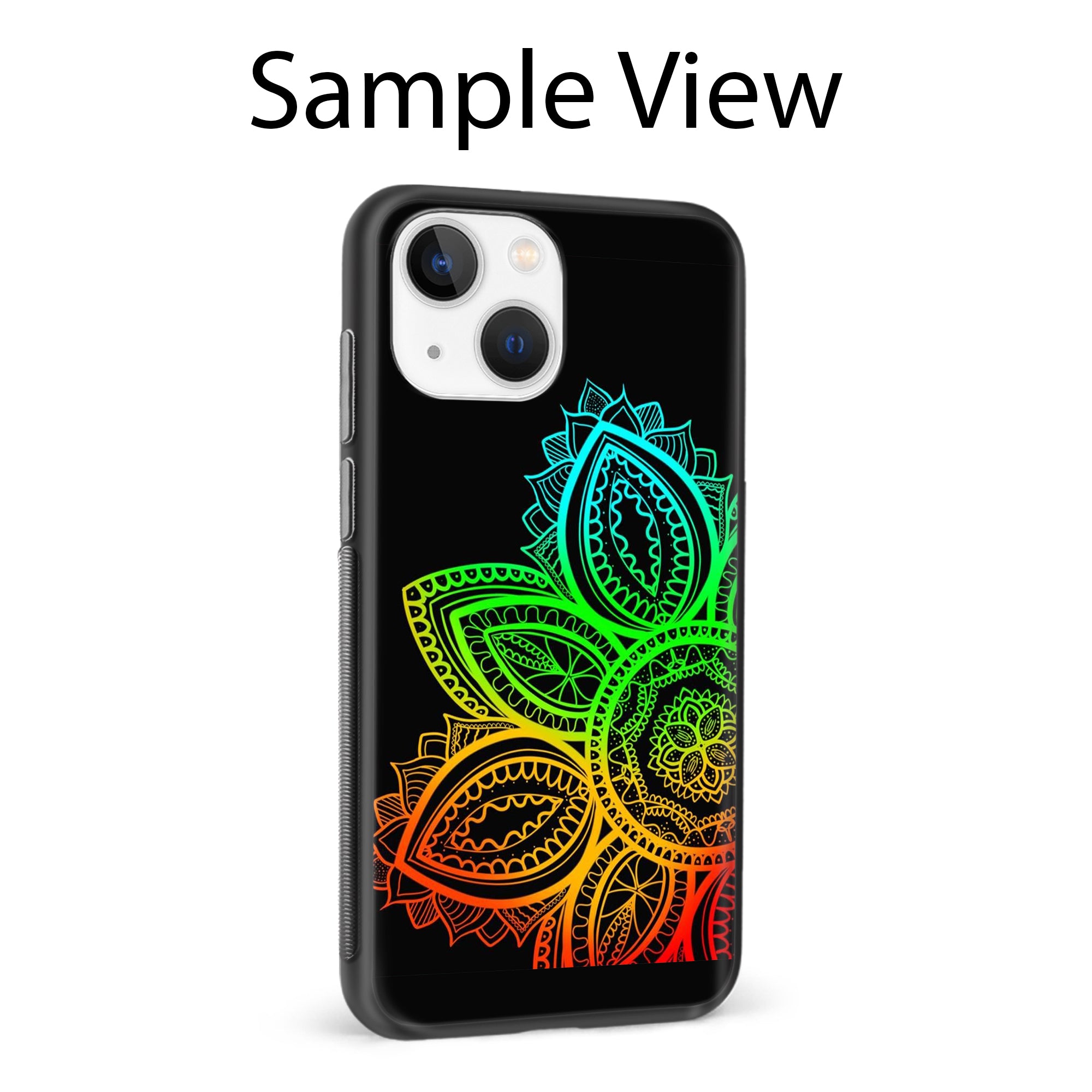 Buy Neon Mandala Metal-Silicon Back Mobile Phone Case/Cover For Samsung Galaxy M32 Online