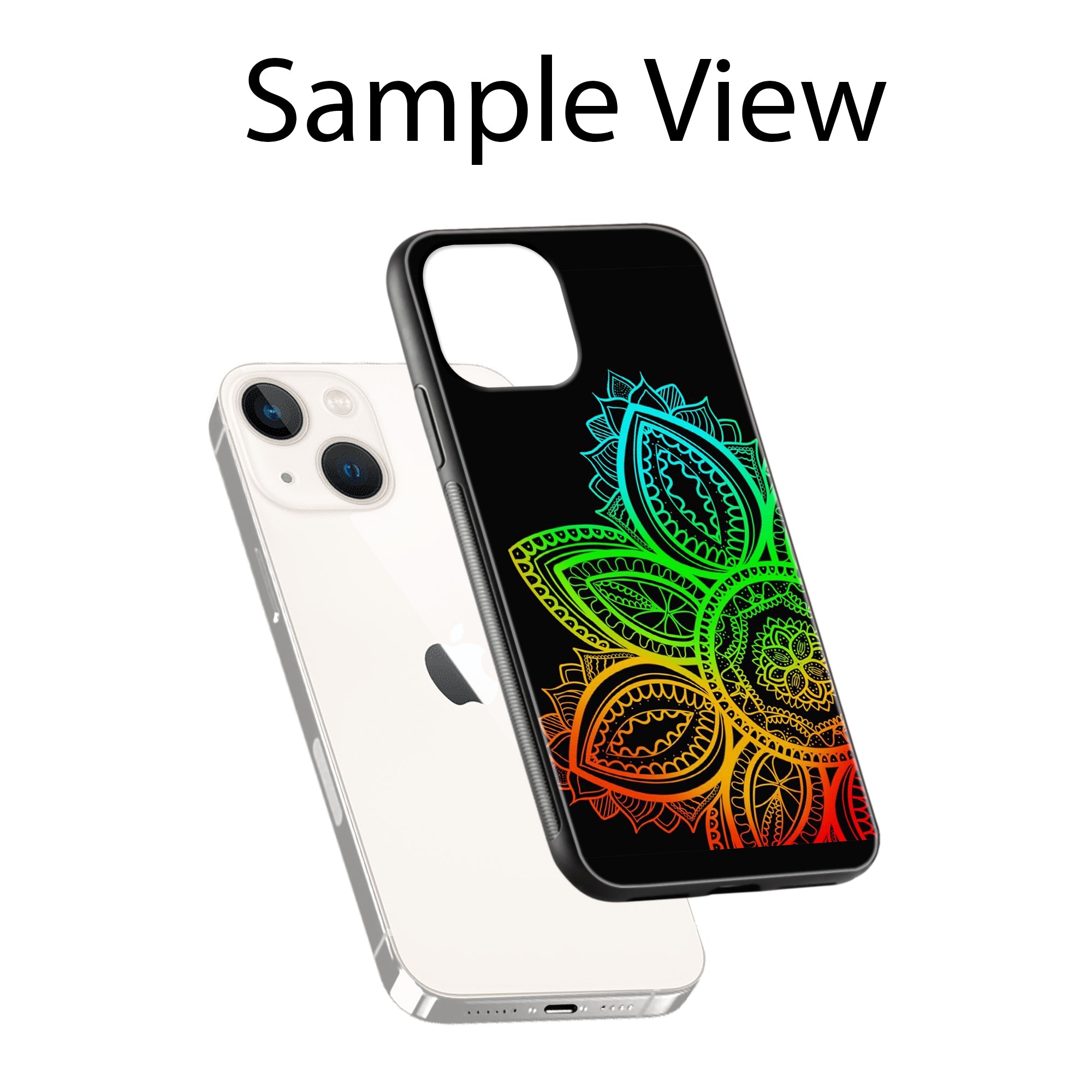 Buy Neon Mandala Metal-Silicon Back Mobile Phone Case/Cover For Samsung S22 Ultra Online