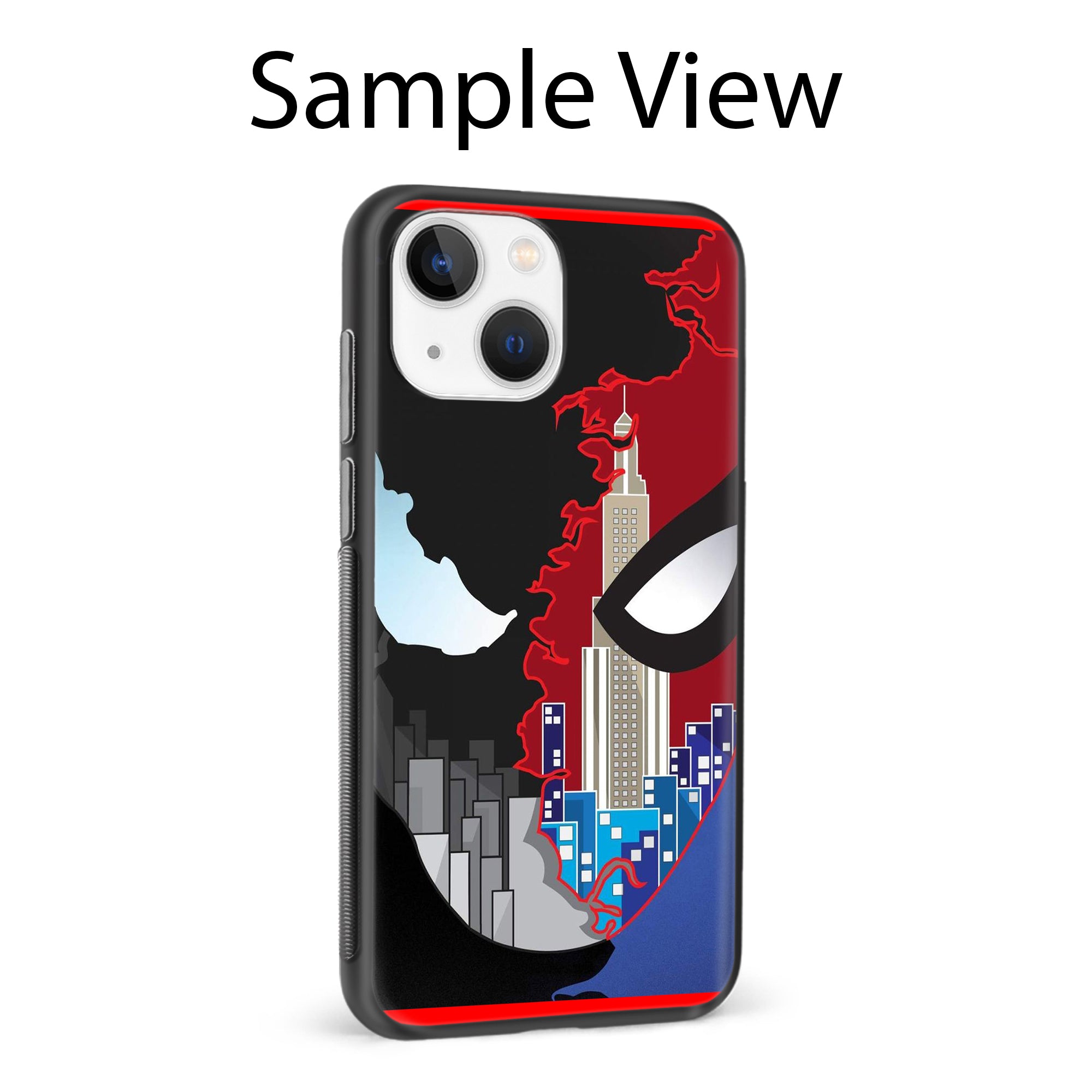 Buy Red And Black Spiderman Metal-Silicon Back Mobile Phone Case/Cover For Samsung S22 Online