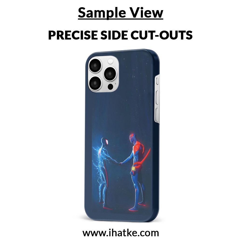 Buy Miles Morales Meet With Spiderman Hard Back Mobile Phone Case/Cover For iPhone 16 Pro Online