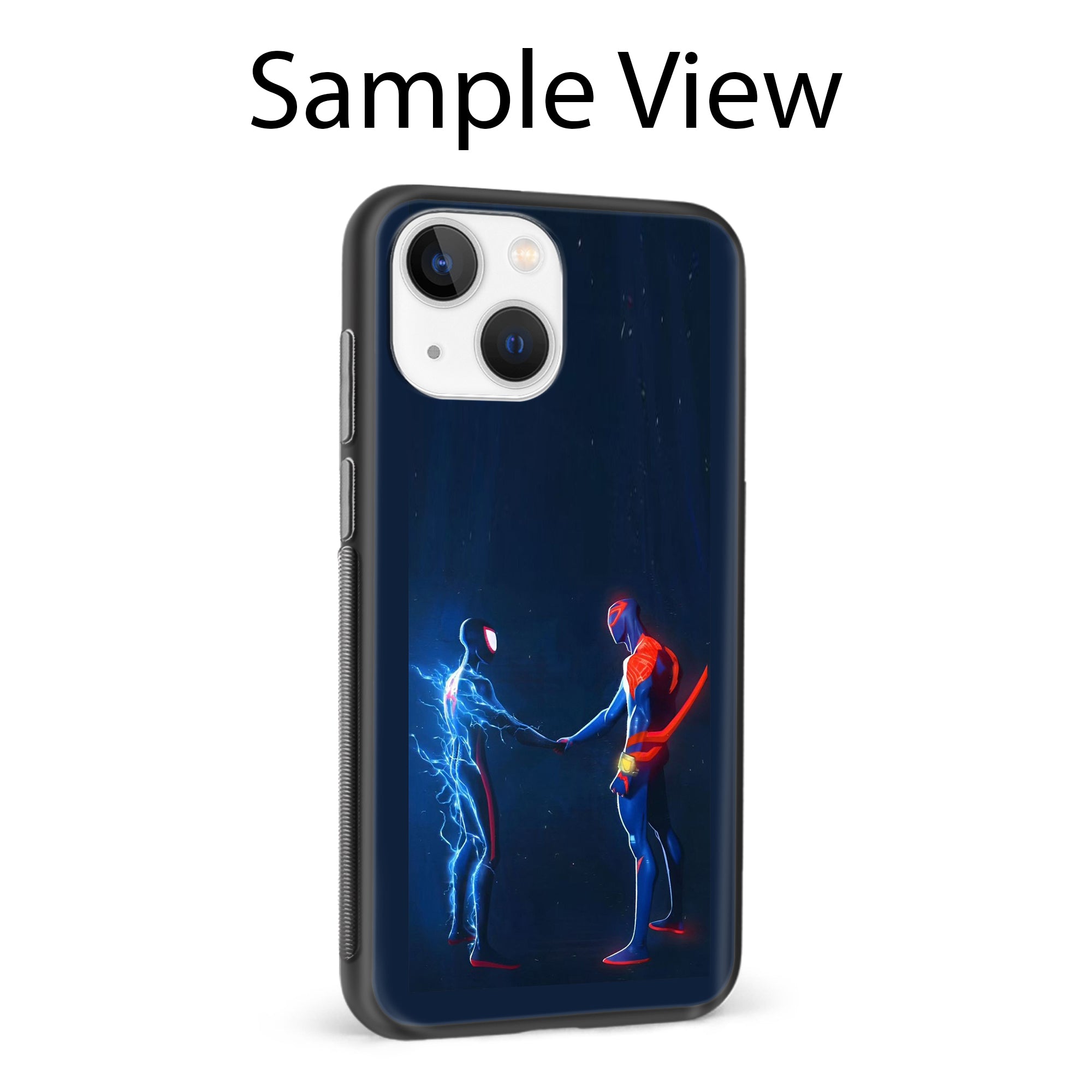 Buy Miles Morales Meet With Spiderman Metal-Silicon Back Mobile Phone Case/Cover For Samsung S22 Online