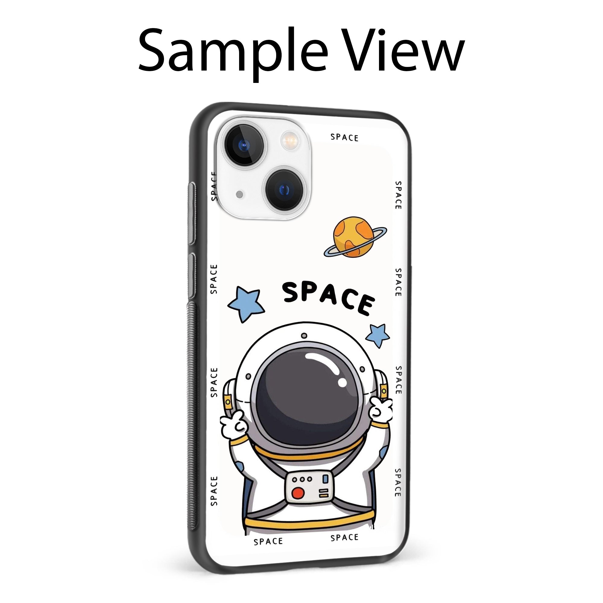 Buy Little Astronaut Metal-Silicon Back Mobile Phone Case/Cover For Samsung Galaxy M32 Online